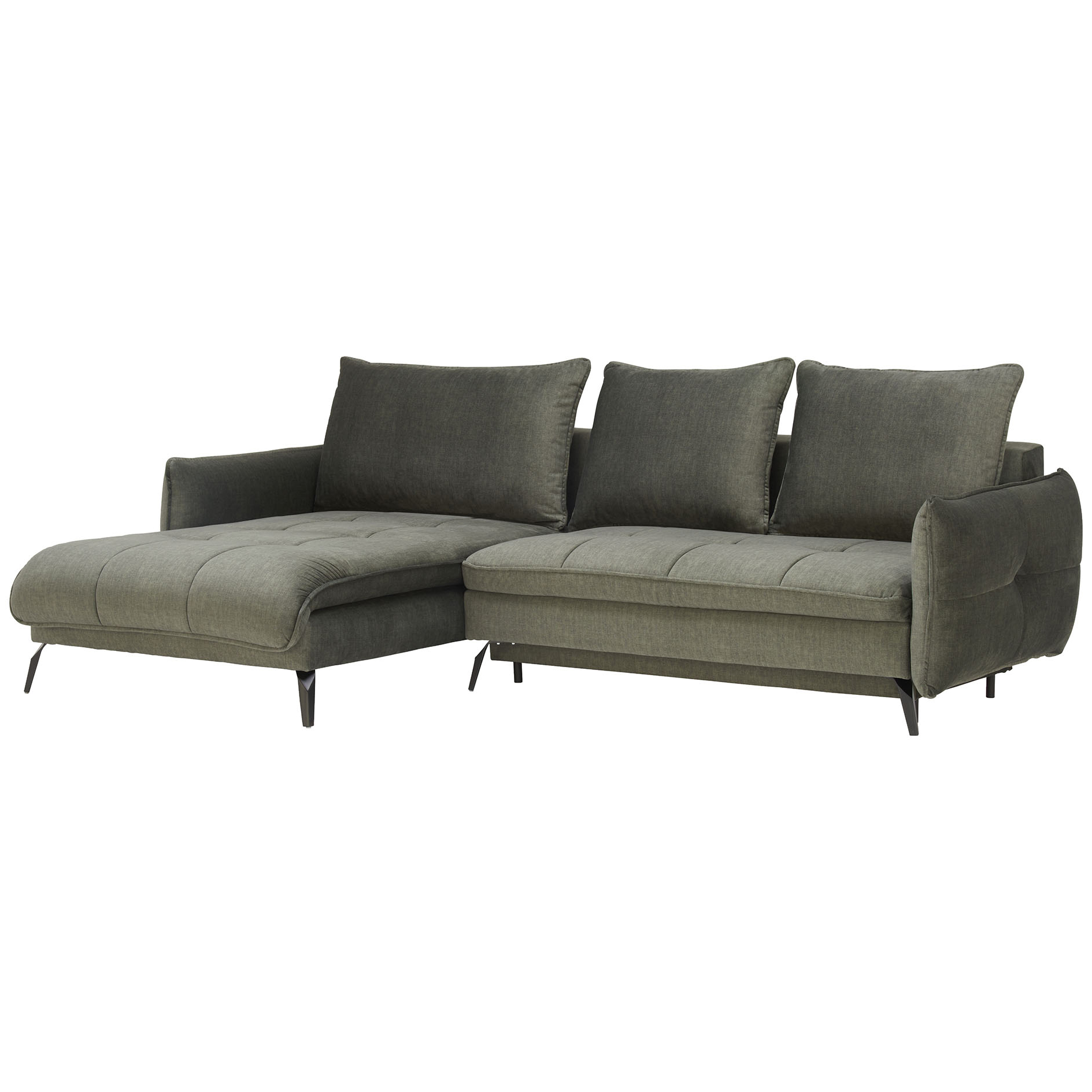 Ecksofa - wintermoss - Liegefunktion - Staukasten - Longchair links