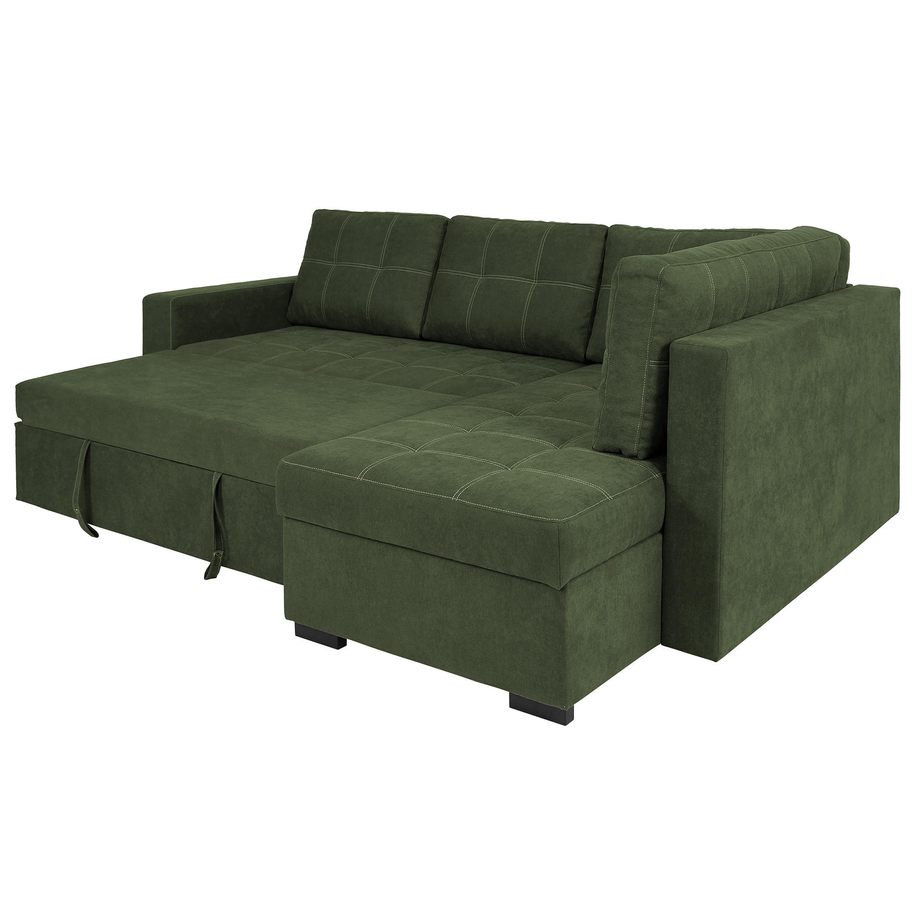 Ecksofa - wintermoss - Liegefunktion - Staukasten - Webstoff