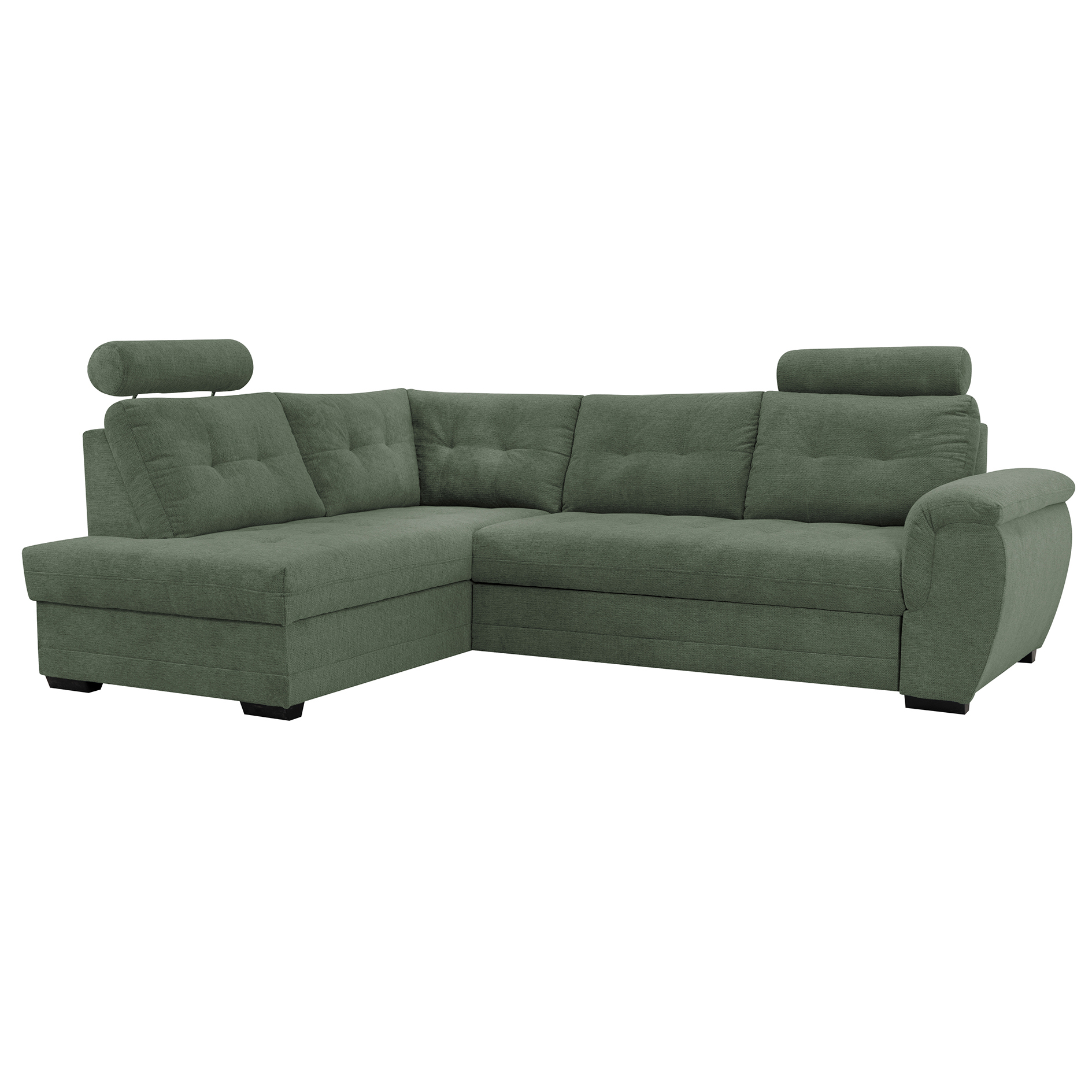 Ecksofa - wintermoss - Microfaser - Liegefunktion - Staukasten links