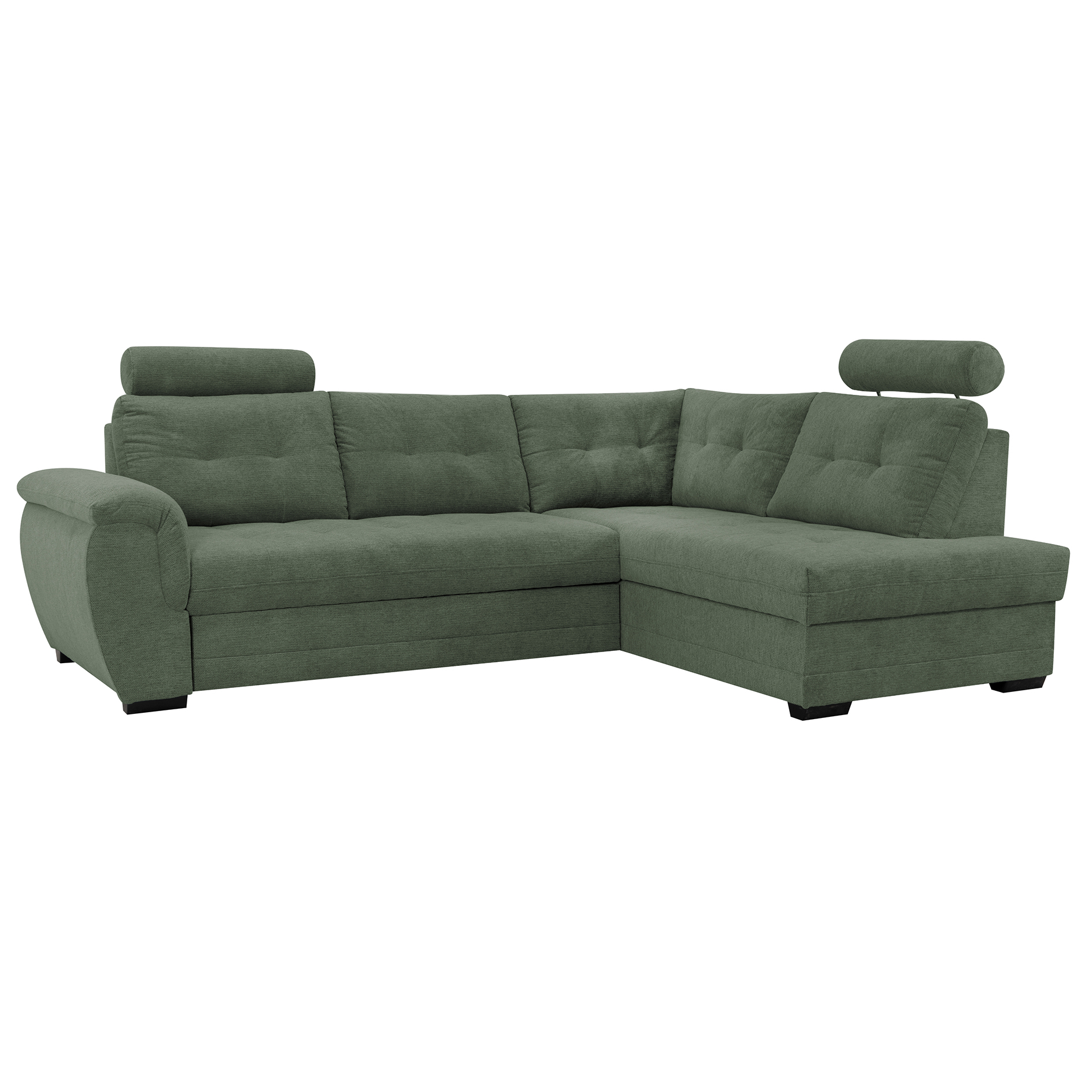 Ecksofa - wintermoss - Microfaser - Liegefunktion - Staukasten rechts