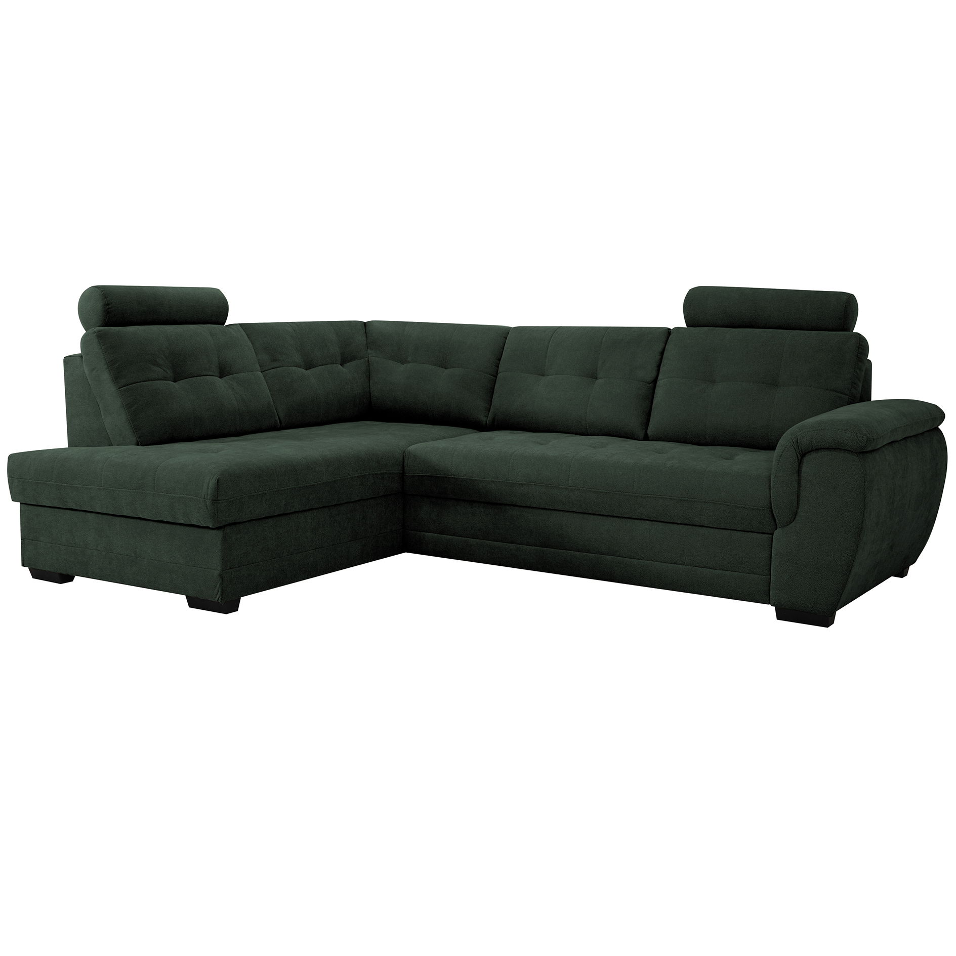 Ecksofa - wintermoss - Strukturgewebe - Liegefunktion - Staukasten links