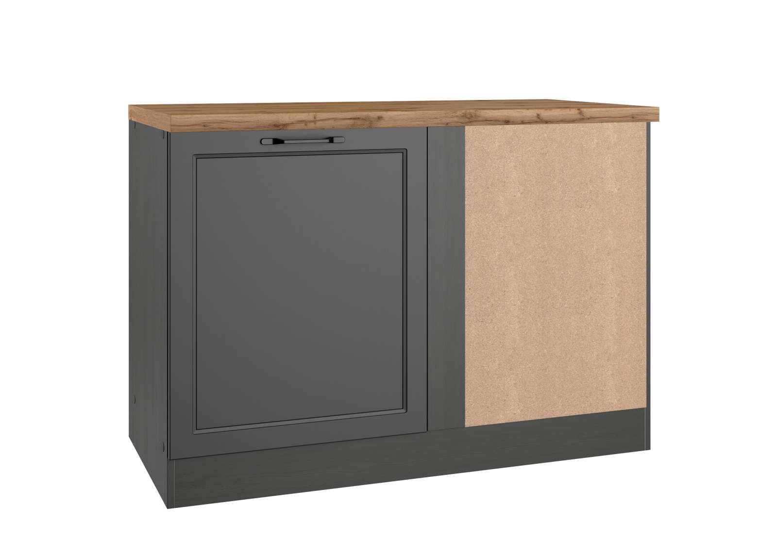 Eckunterschrank MERAN - grau - Wotaneiche - 120 cm