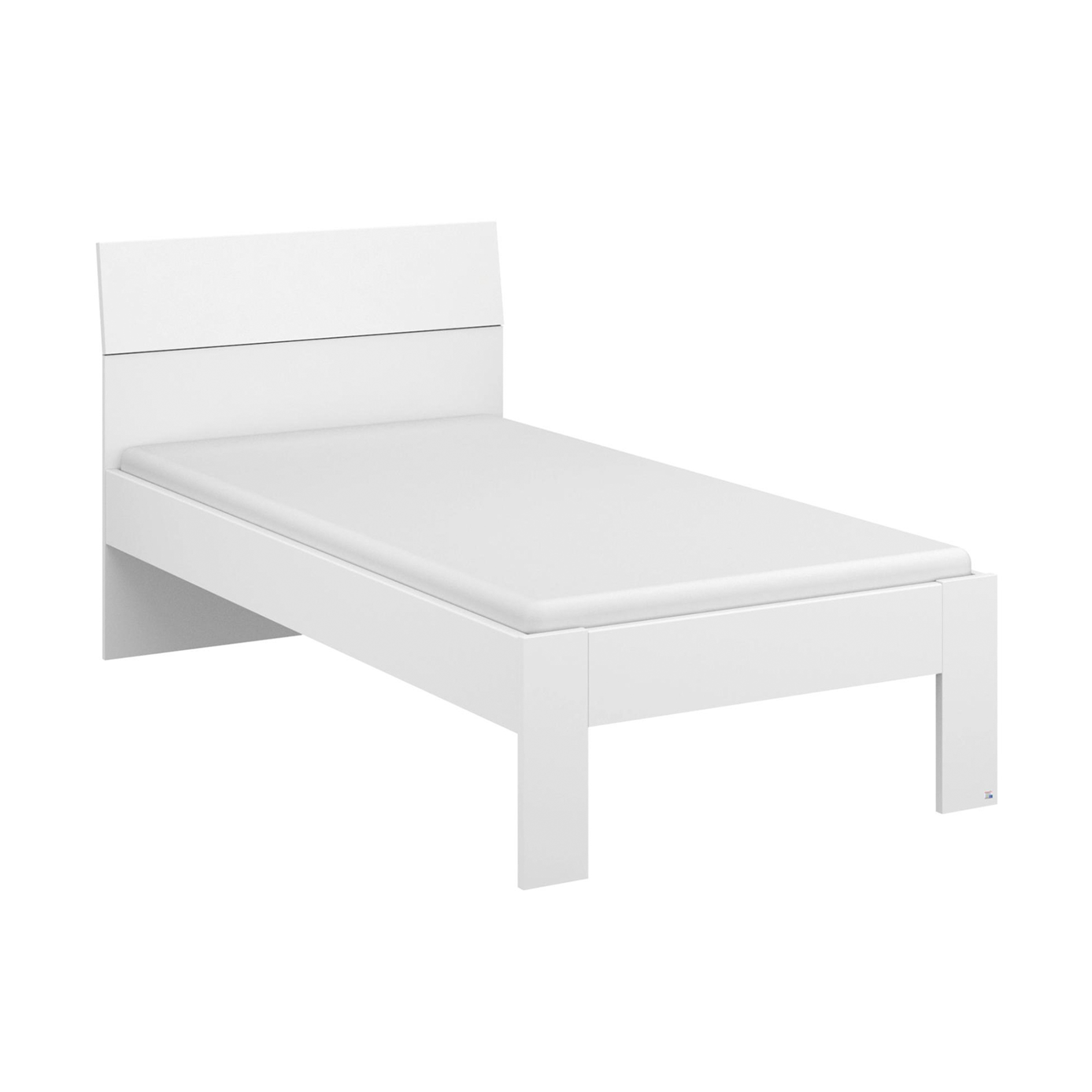 Einzelbett - alpinweiß - 90x200 cm