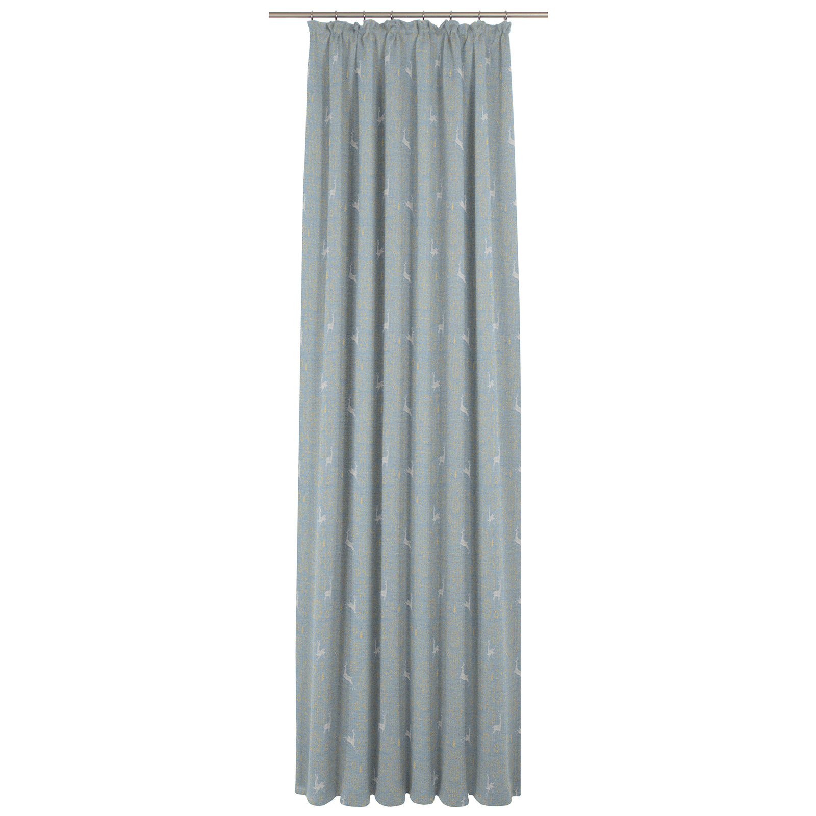 Einzelschal - blau-goldfarben - mit U-Band - 135x145 cm