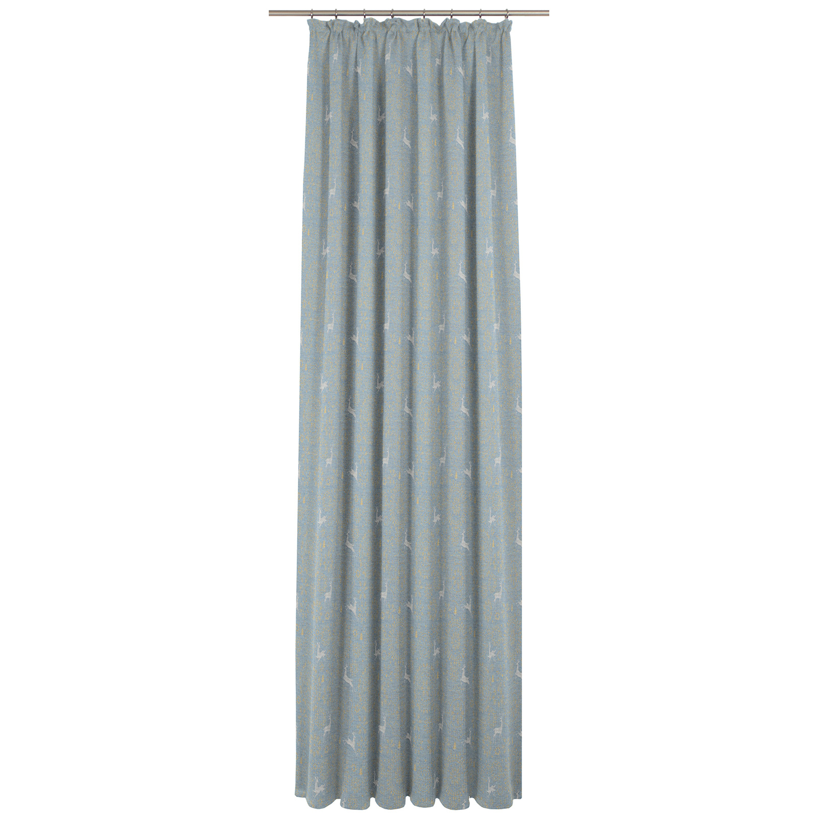 Einzelschal - blau-goldfarben - mit U-Band - 135x175 cm