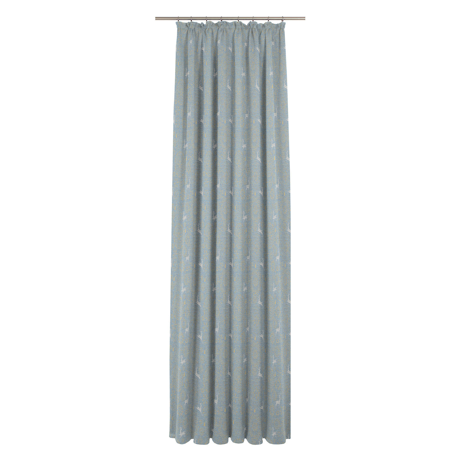 Einzelschal - blau-goldfarben - mit U-Band - 135x225 cm