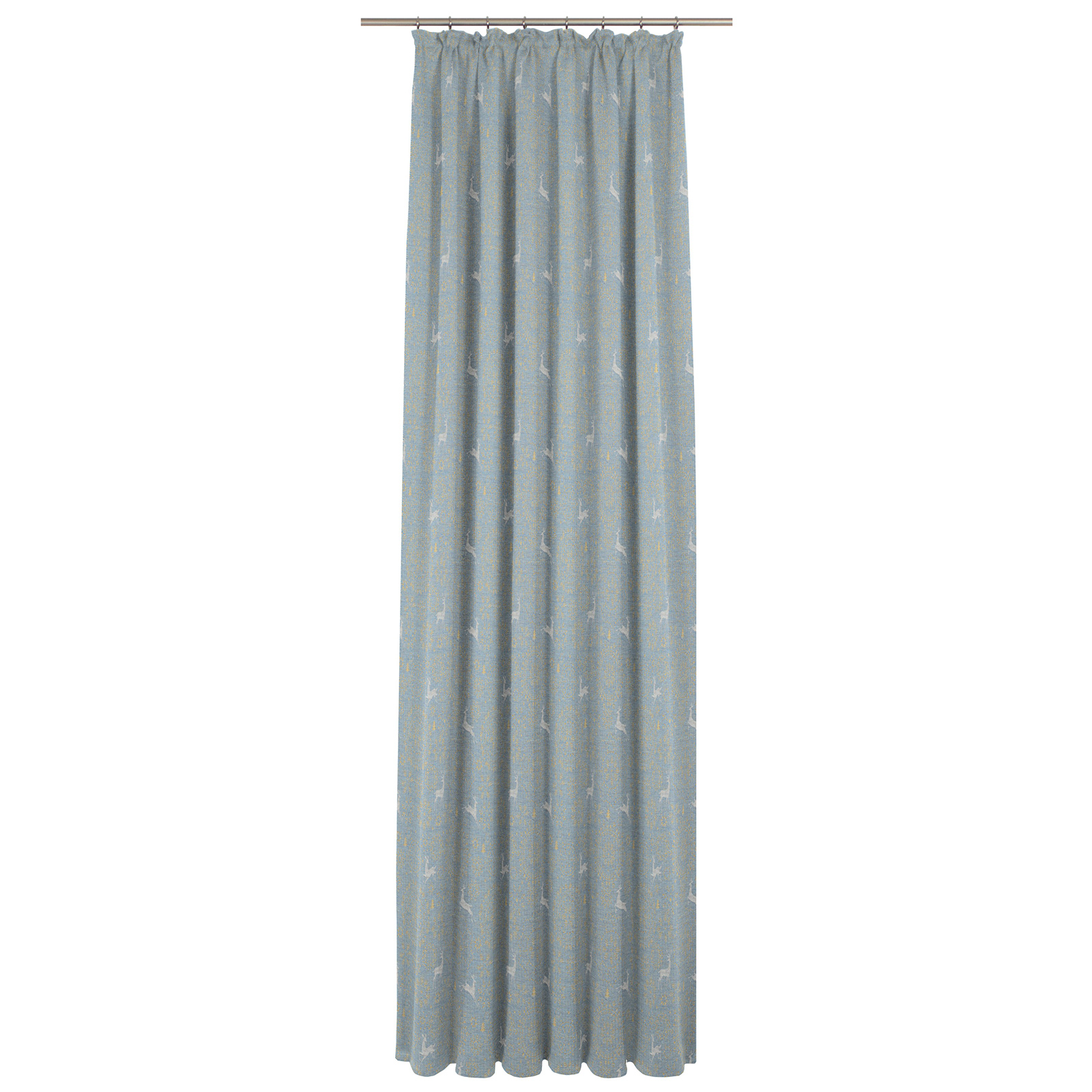 Einzelschal - blau-goldfarben - mit U-Band - 135x245 cm