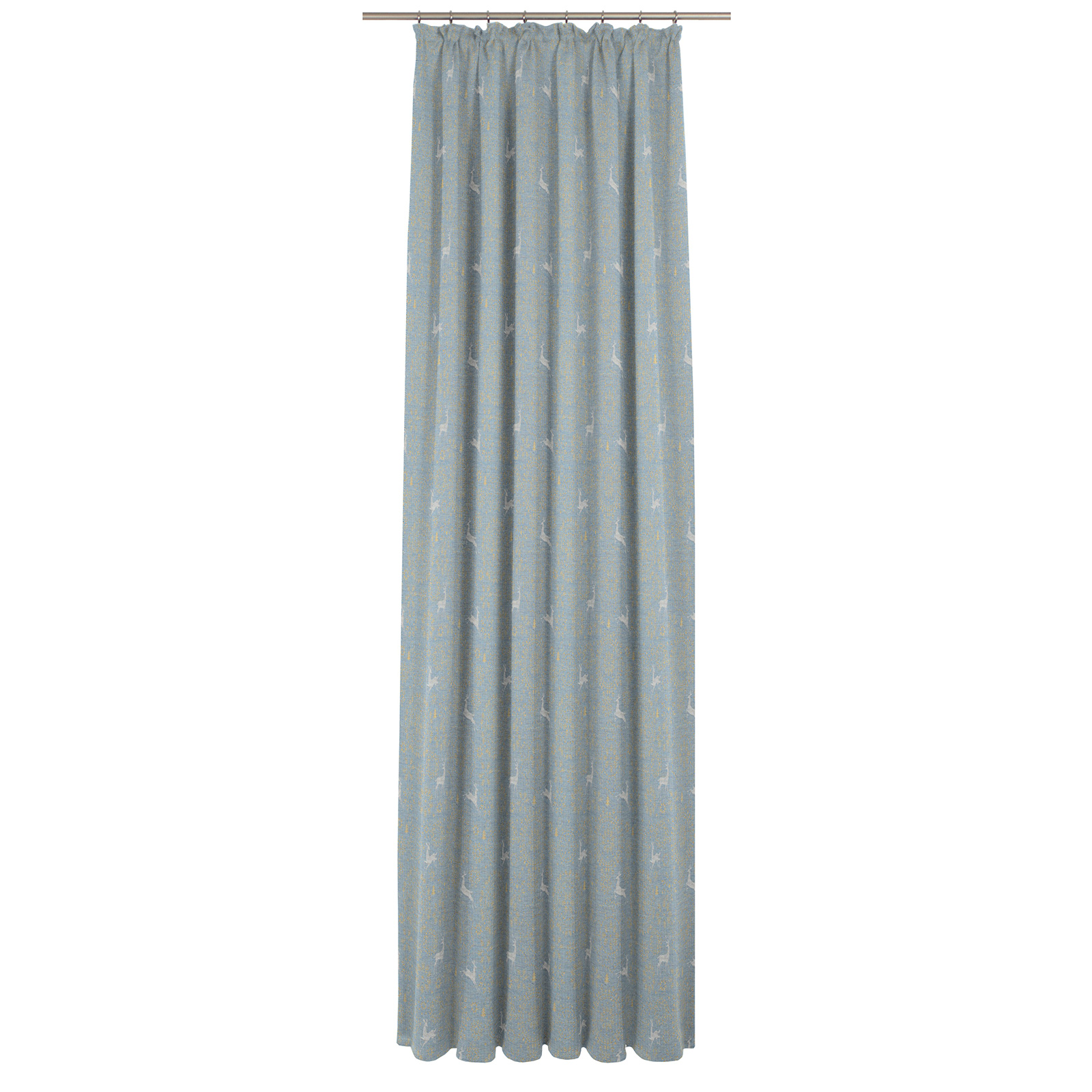 Einzelschal - blau-goldfarben - mit U-Band - 65x120 cm