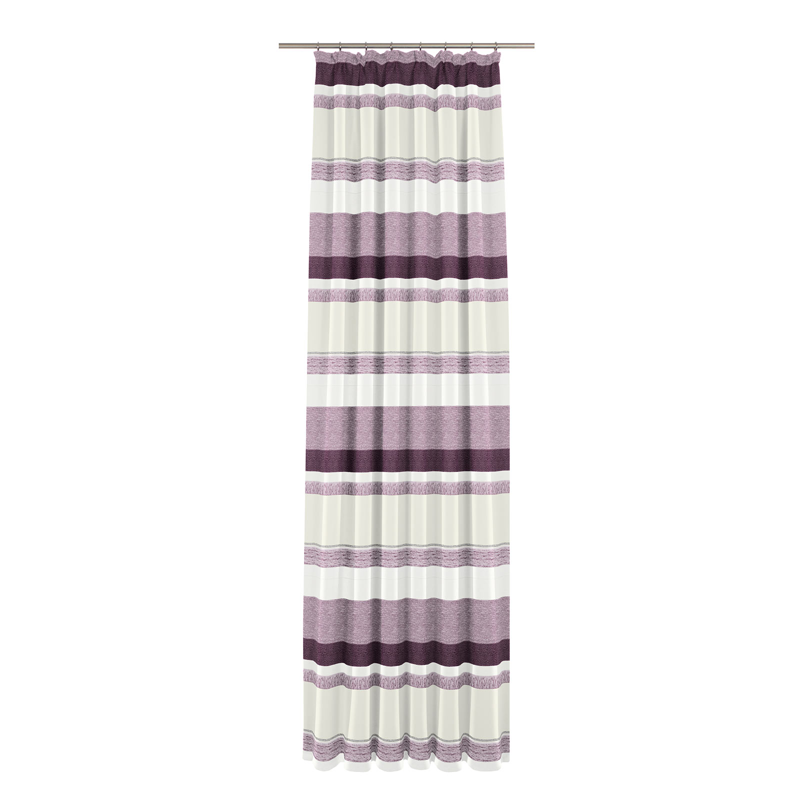 Einzelschal mit Kräuselband NOVARA - lila-natur - 135x245 cm