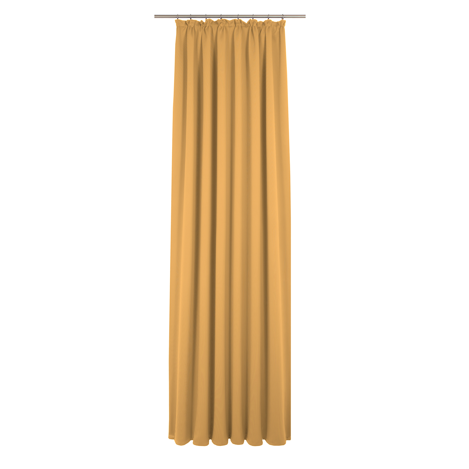 Einzelschal mit Kräuselband UNI COLLECTION LIGHT - dunkelgelb - 145x145 cm