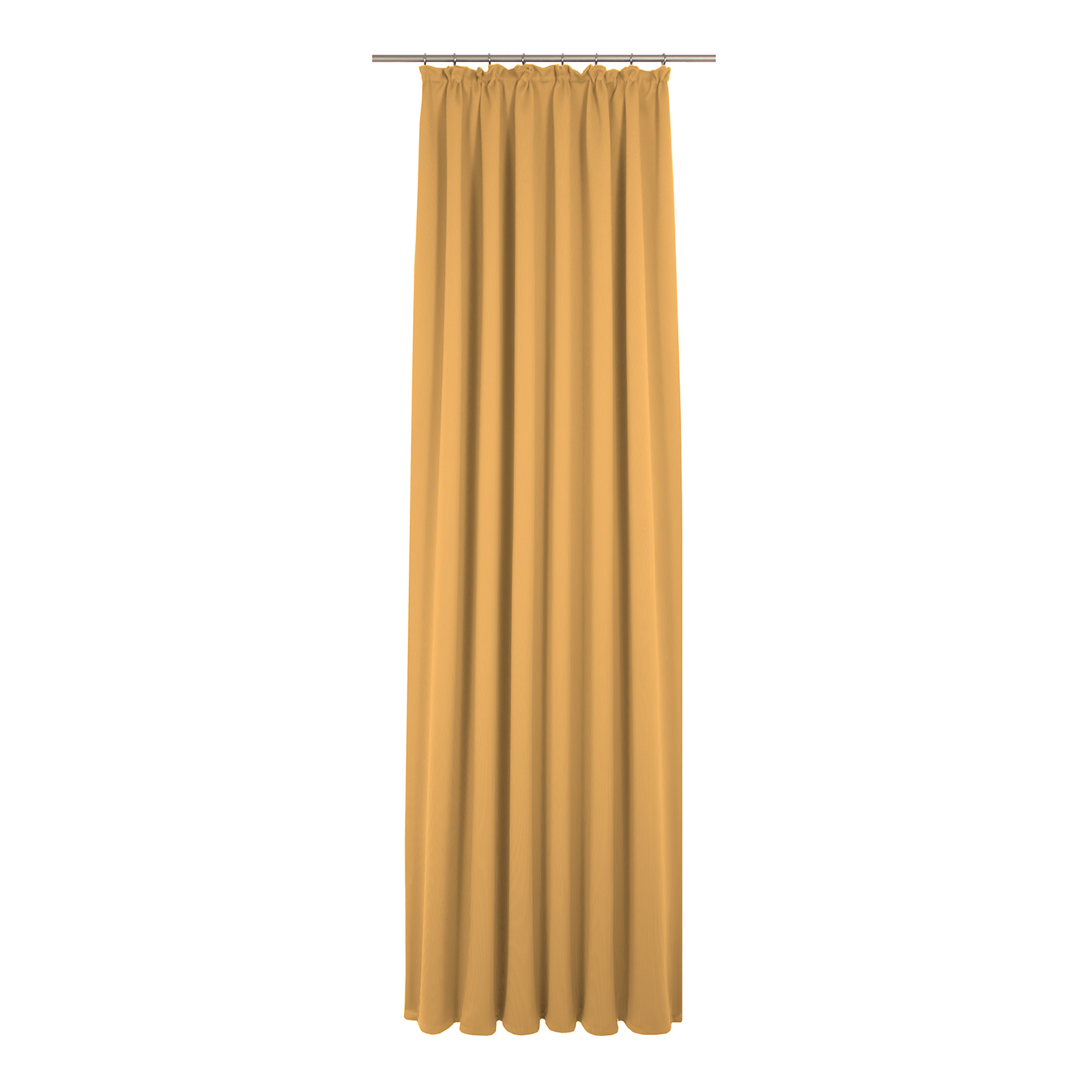 Einzelschal mit Kräuselband UNI COLLECTION LIGHT - dunkelgelb - 145x175 cm