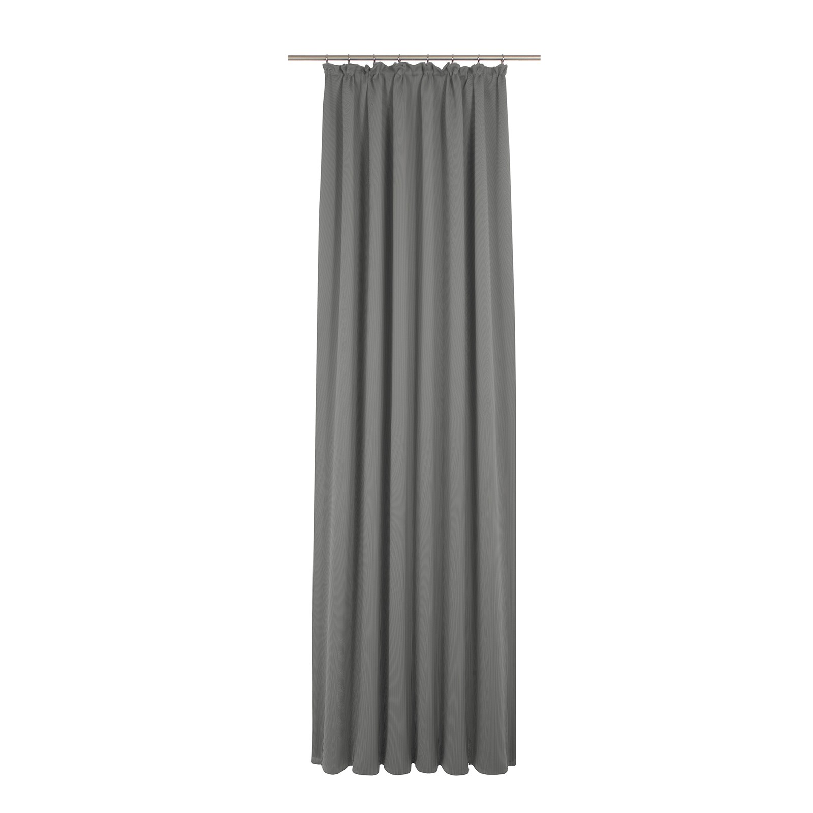 Einzelschal mit Kräuselband UNI COLLECTION LIGHT - dunkelgrau - 145x245 cm