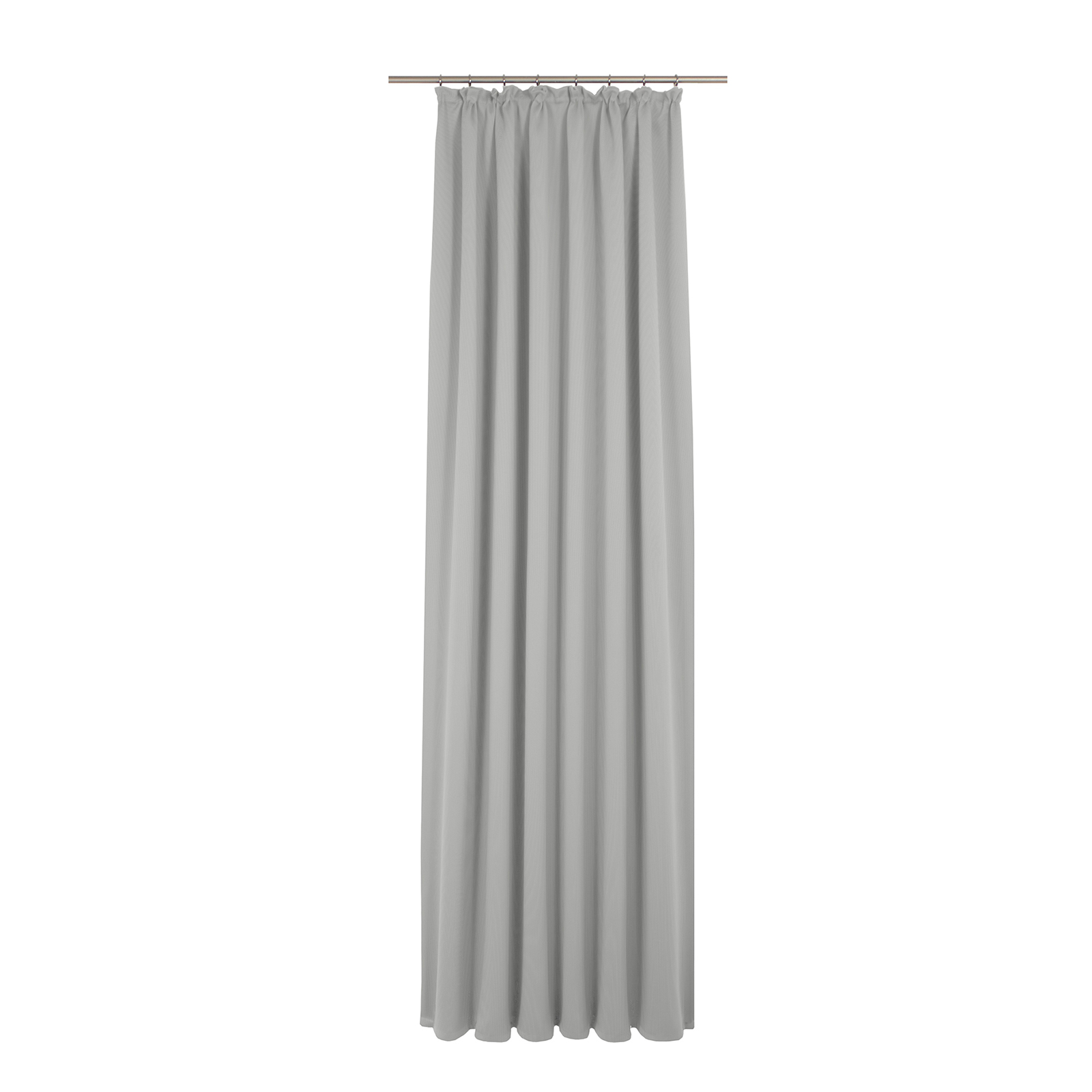 Einzelschal mit Kräuselband UNI COLLECTION LIGHT - hellgrau - 145x175 cm