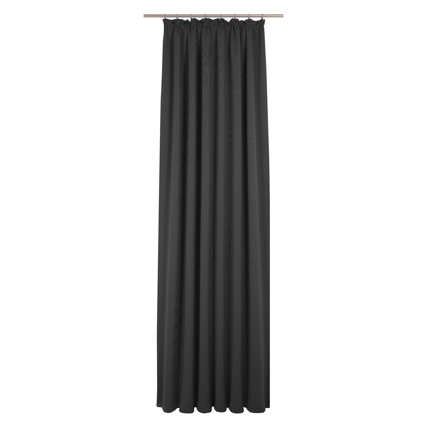 Einzelschal mit Kräuselband UNI COLLECTION LIGHT - schwarz - 145x145 cm