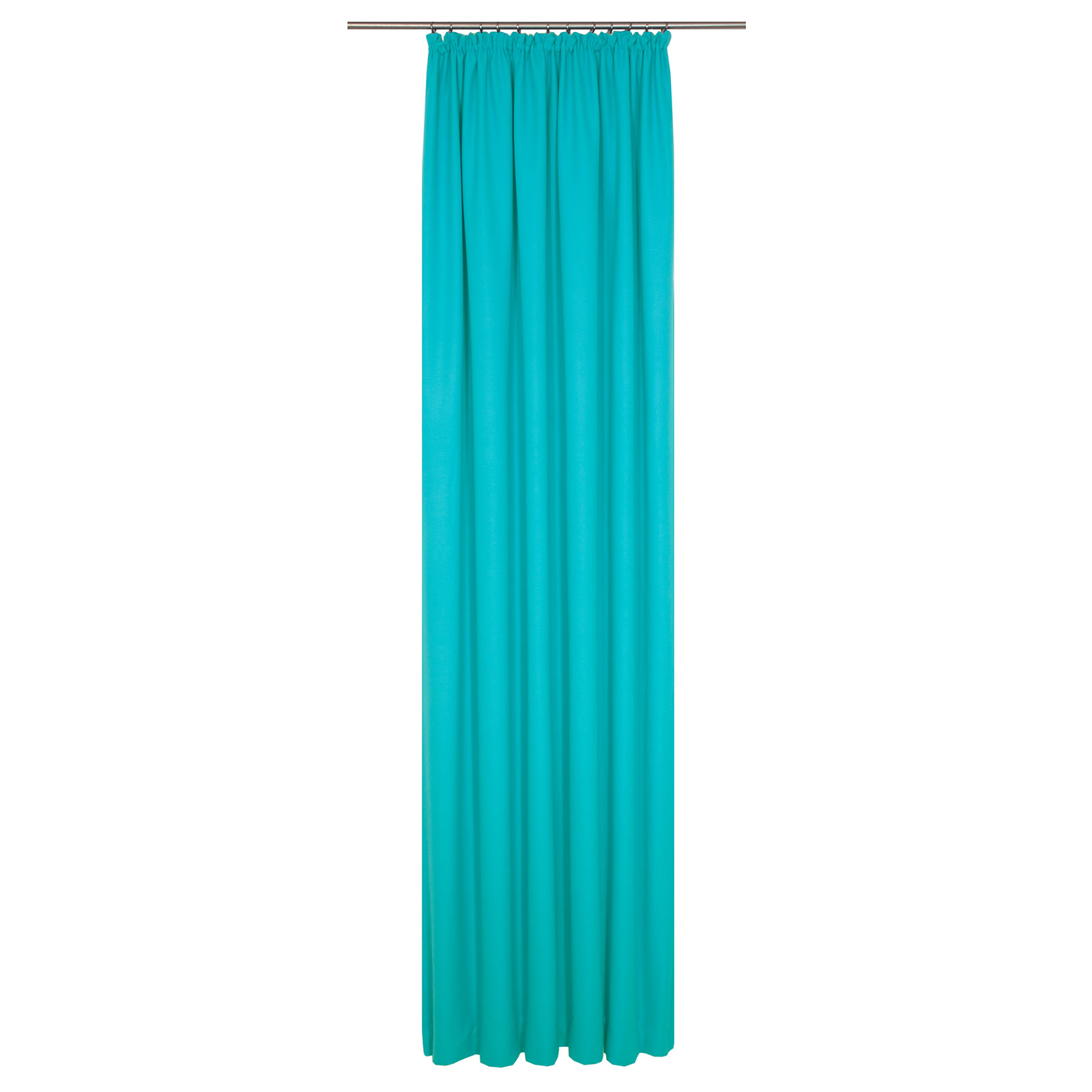 Einzelschal mit Kräuselband WIRTHNATUR - türkis - 1-lagig - 130x145 cm