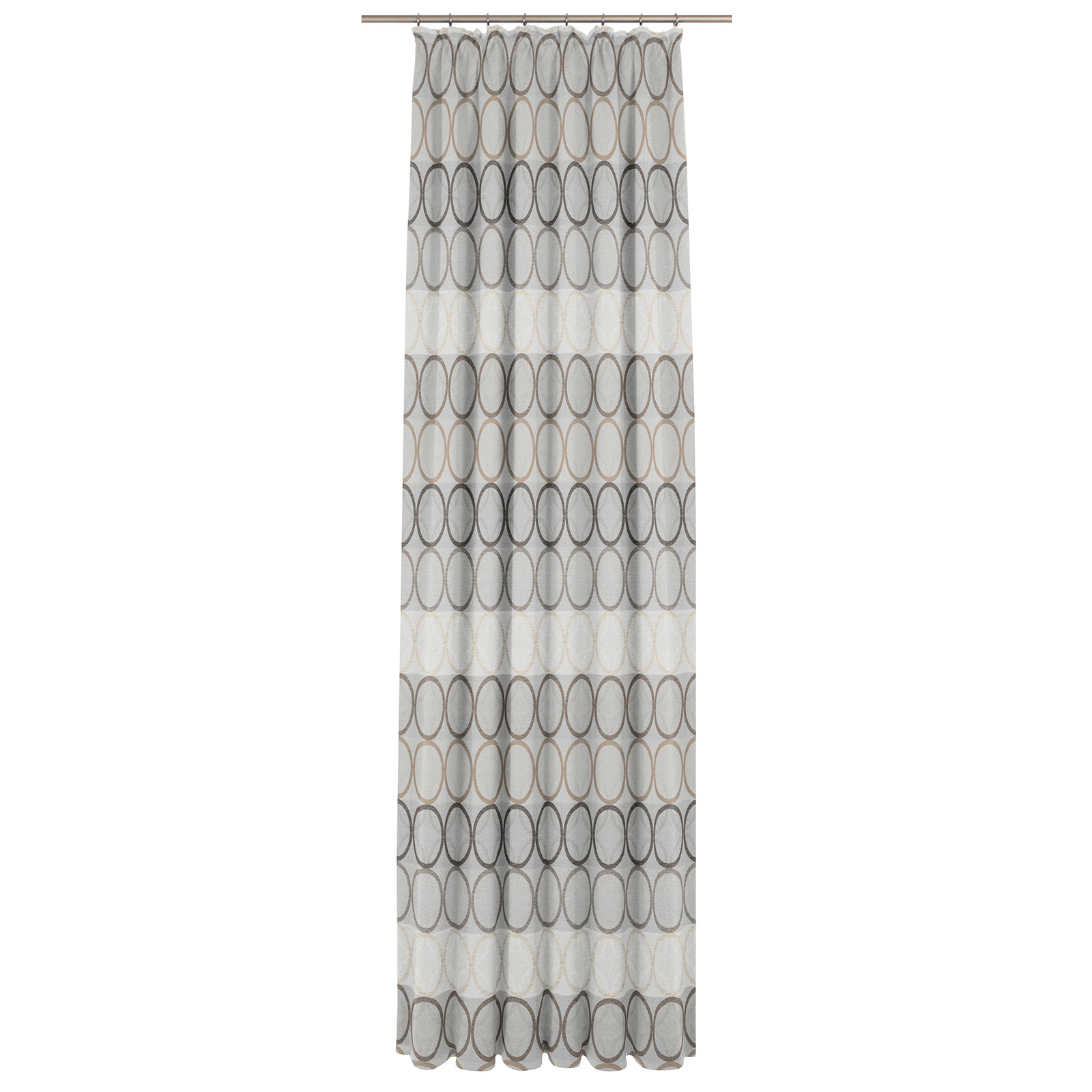 Einzelschal mit Kräuselband ZIRBELLO - braun - 255x132 cm
