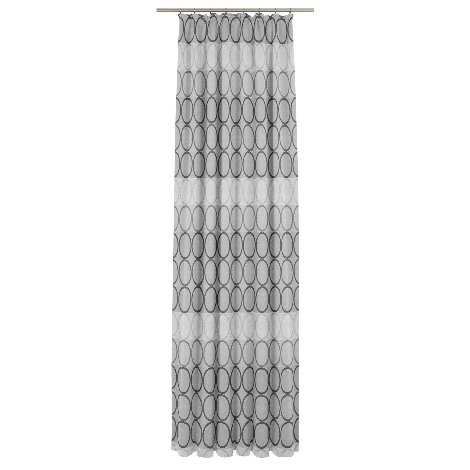 Einzelschal mit Kräuselband ZIRBELLO - dunkelgrau - 255x132 cm