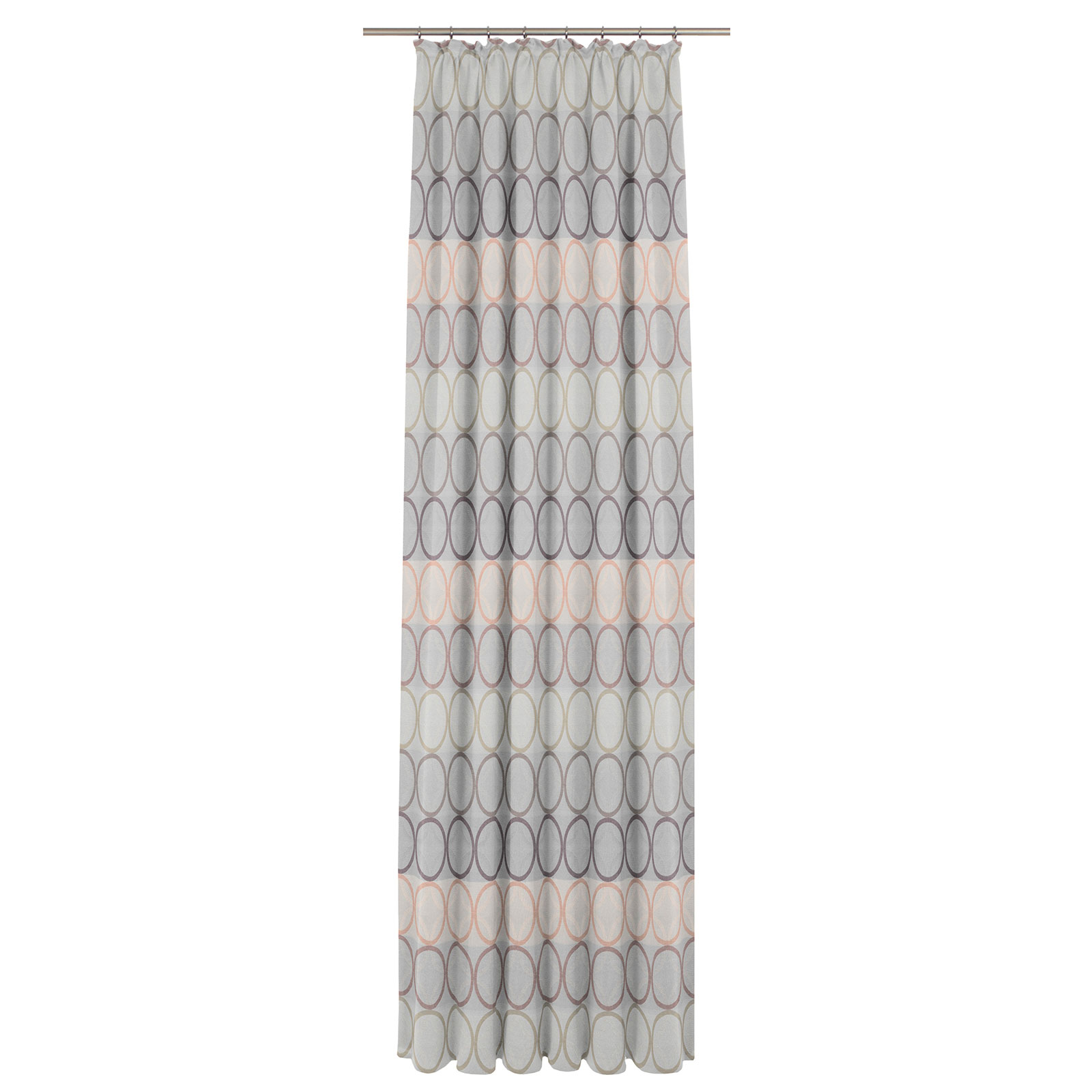 Einzelschal mit Kräuselband ZIRBELLO - rosé-lila - 255x132 cm