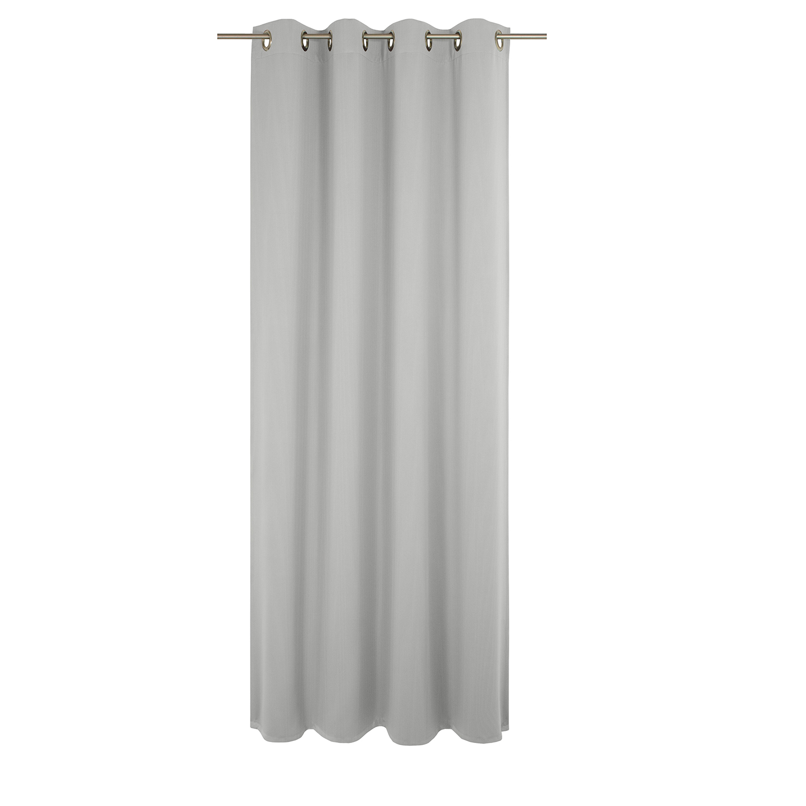 Einzelschal mit Ösen UNI COLLECTION LIGHT - hellgrau - 145x245 cm