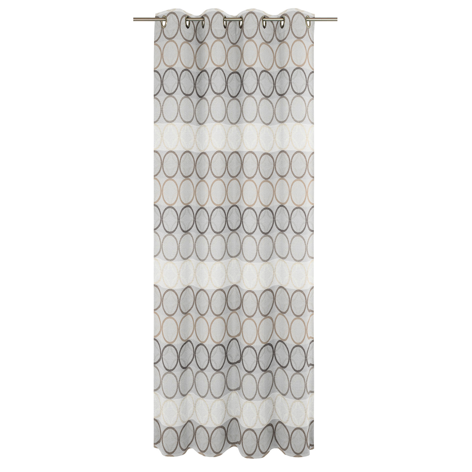 Einzelschal mit Ösen ZIRBELLO - braun - 255x132 cm
