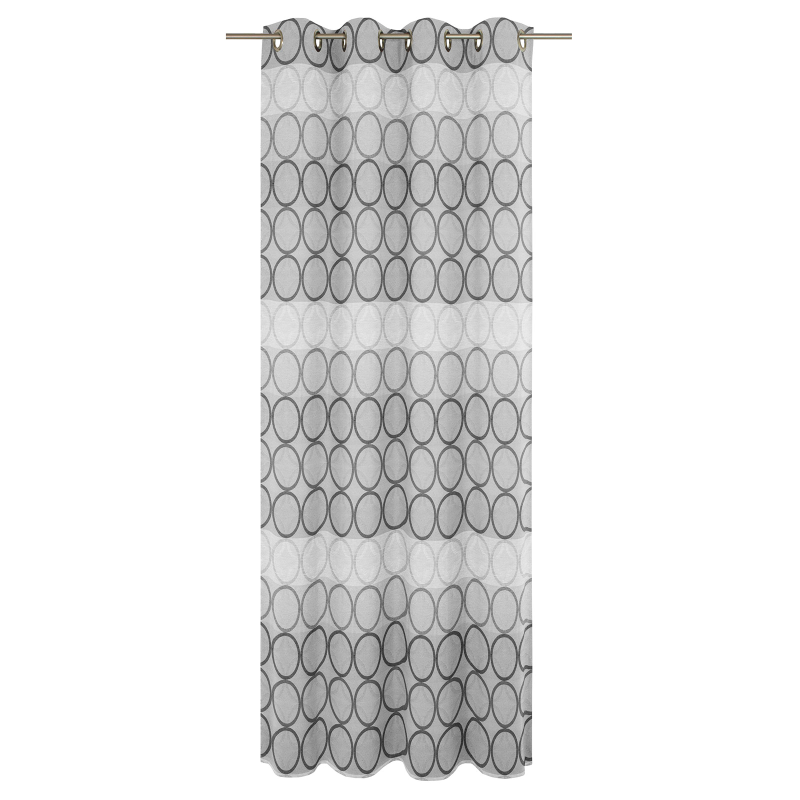 Einzelschal mit Ösen ZIRBELLO - dunkelgrau - 255x132 cm