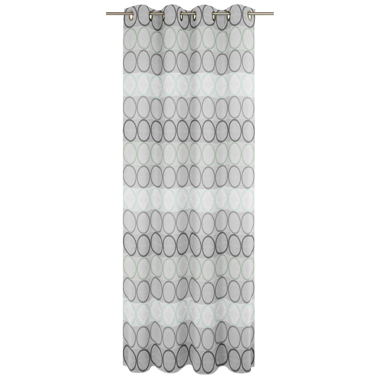 Einzelschal mit Ösen ZIRBELLO - mint - 245x132 cm
