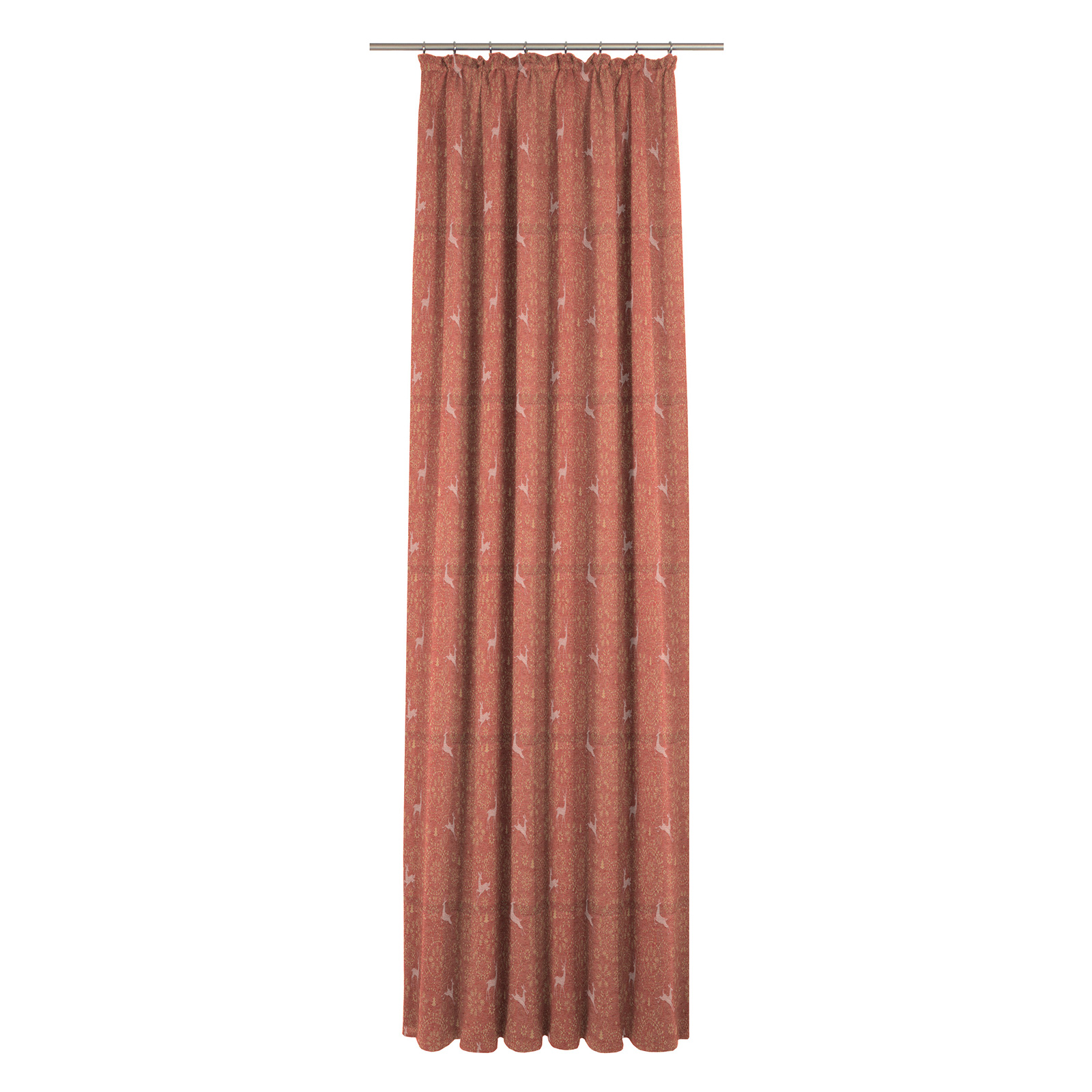 Einzelschal - rot-goldfarben - mit U-Band - 135x145 cm
