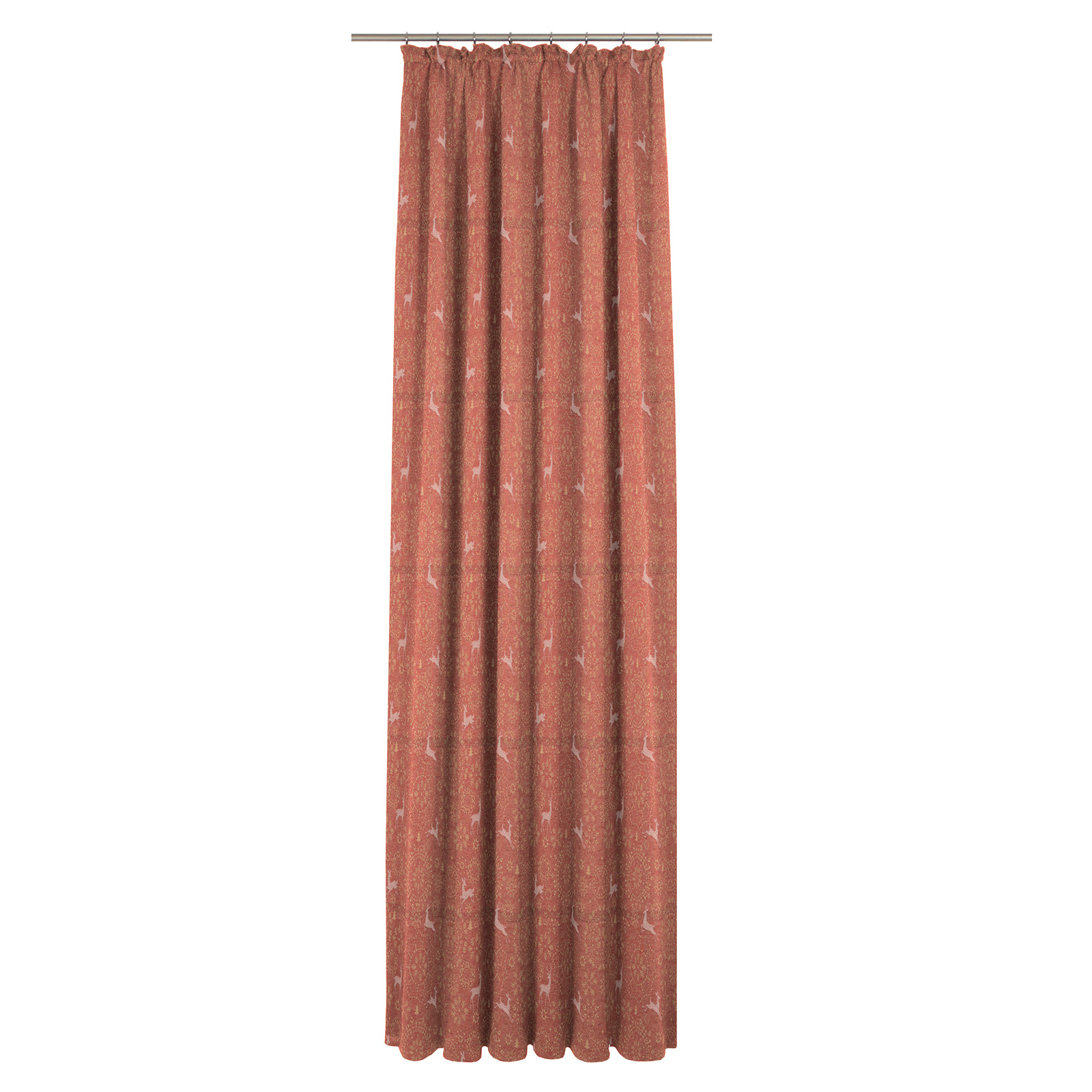 Einzelschal - rot-goldfarben - mit U-Band - 65x120 cm