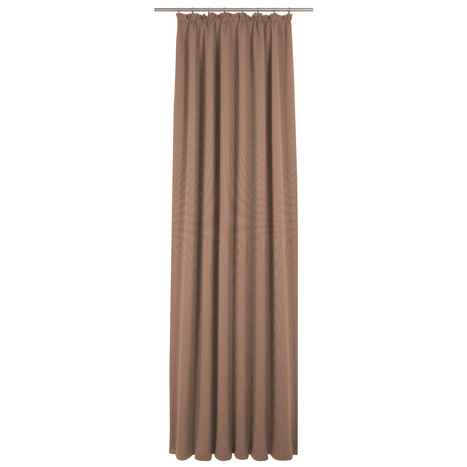 Einzelschal UNI COLLECTION - braun - mit Kräuselband - 175x145 cm