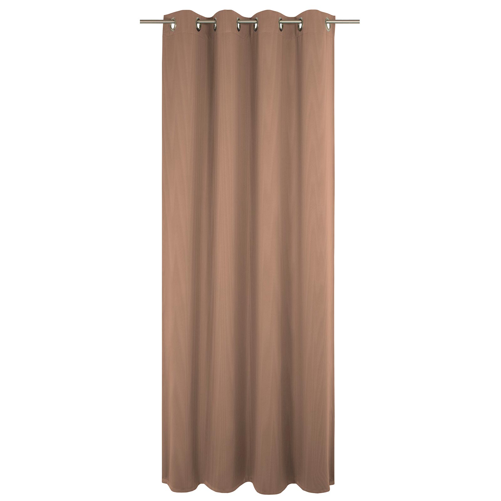 Einzelschal UNI COLLECTION - braun - mit Ösen - 175x145 cm