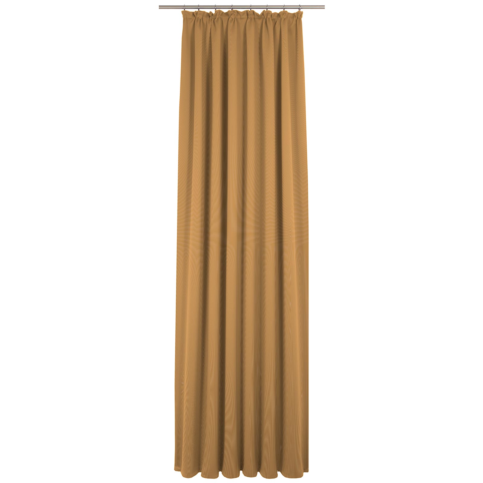 Einzelschal UNI COLLECTION - curry - mit Kräuselband - 145x145 cm