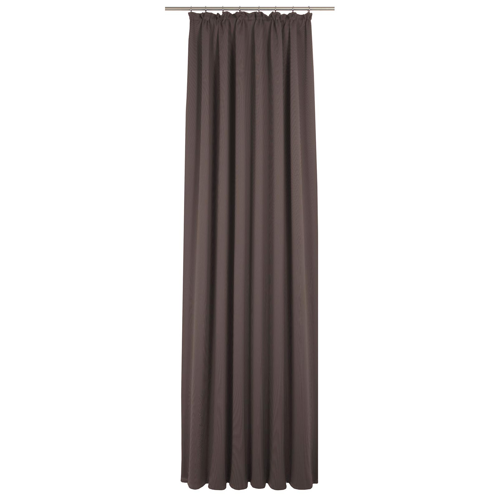 Einzelschal UNI COLLECTION - dunkelbraun - mit Kräuselband - 145x145 cm