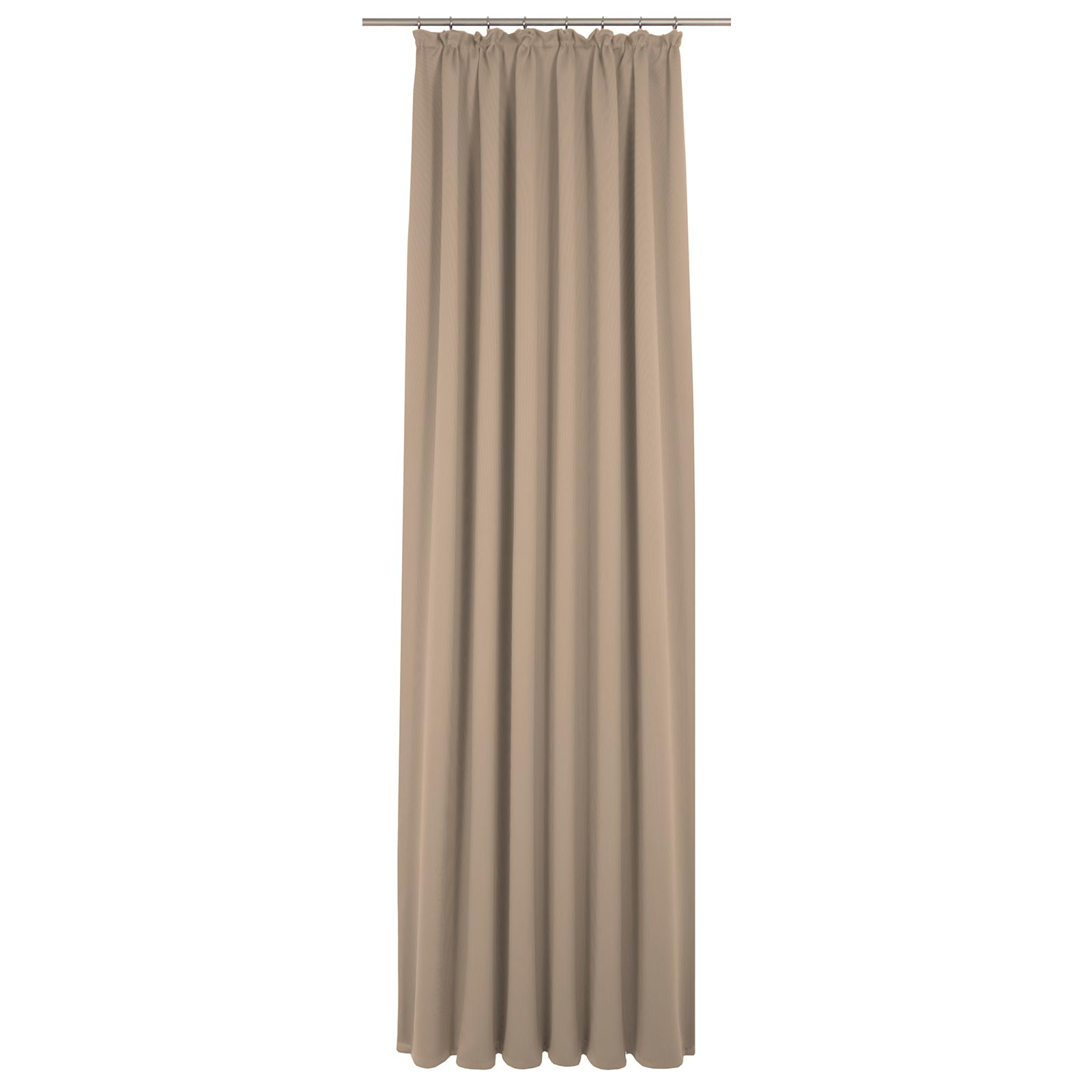 Einzelschal UNI COLLECTION - hellbraun - mit Kräuselband - 245x145 cm