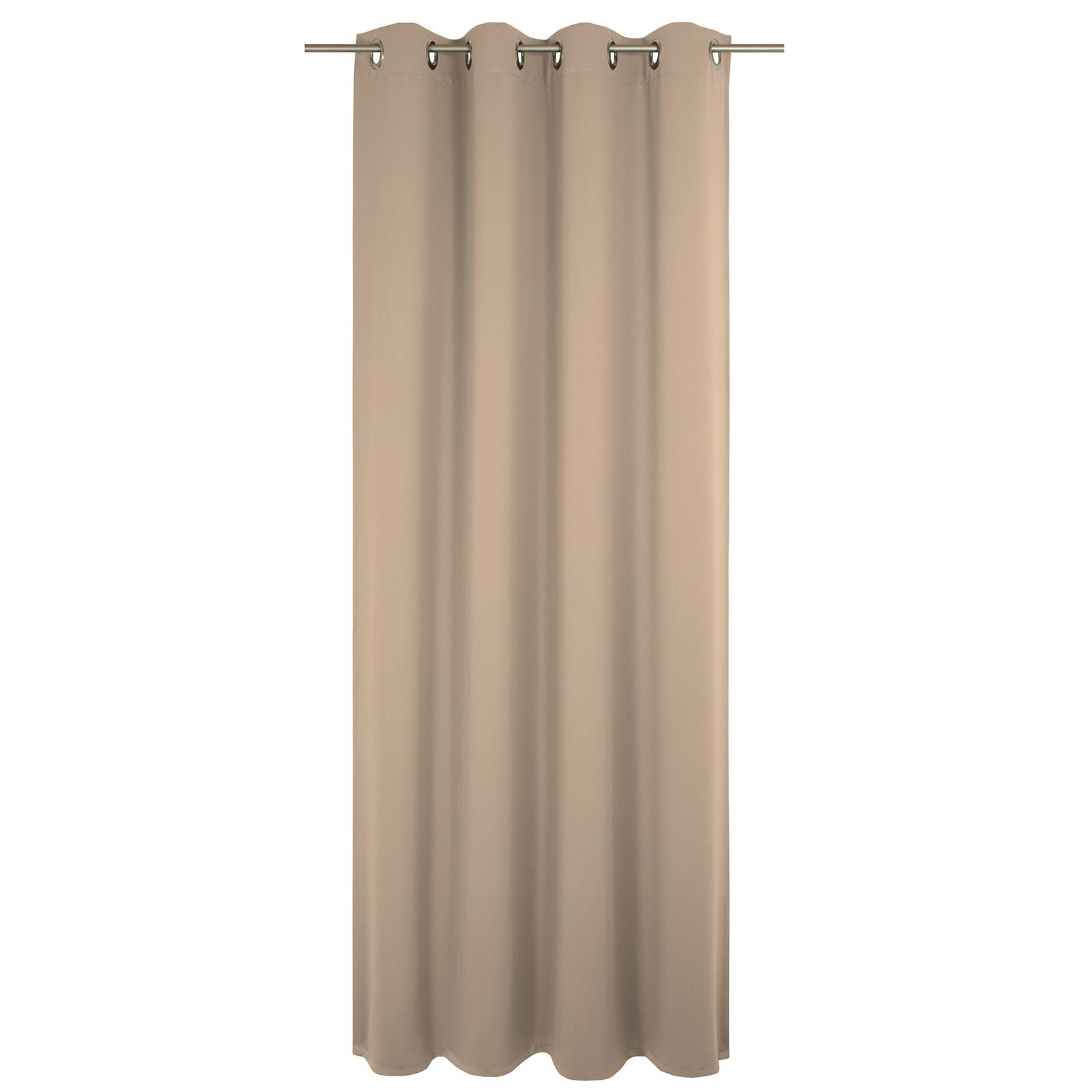 Einzelschal UNI COLLECTION - hellbraun - mit Ösen - 225x145 cm