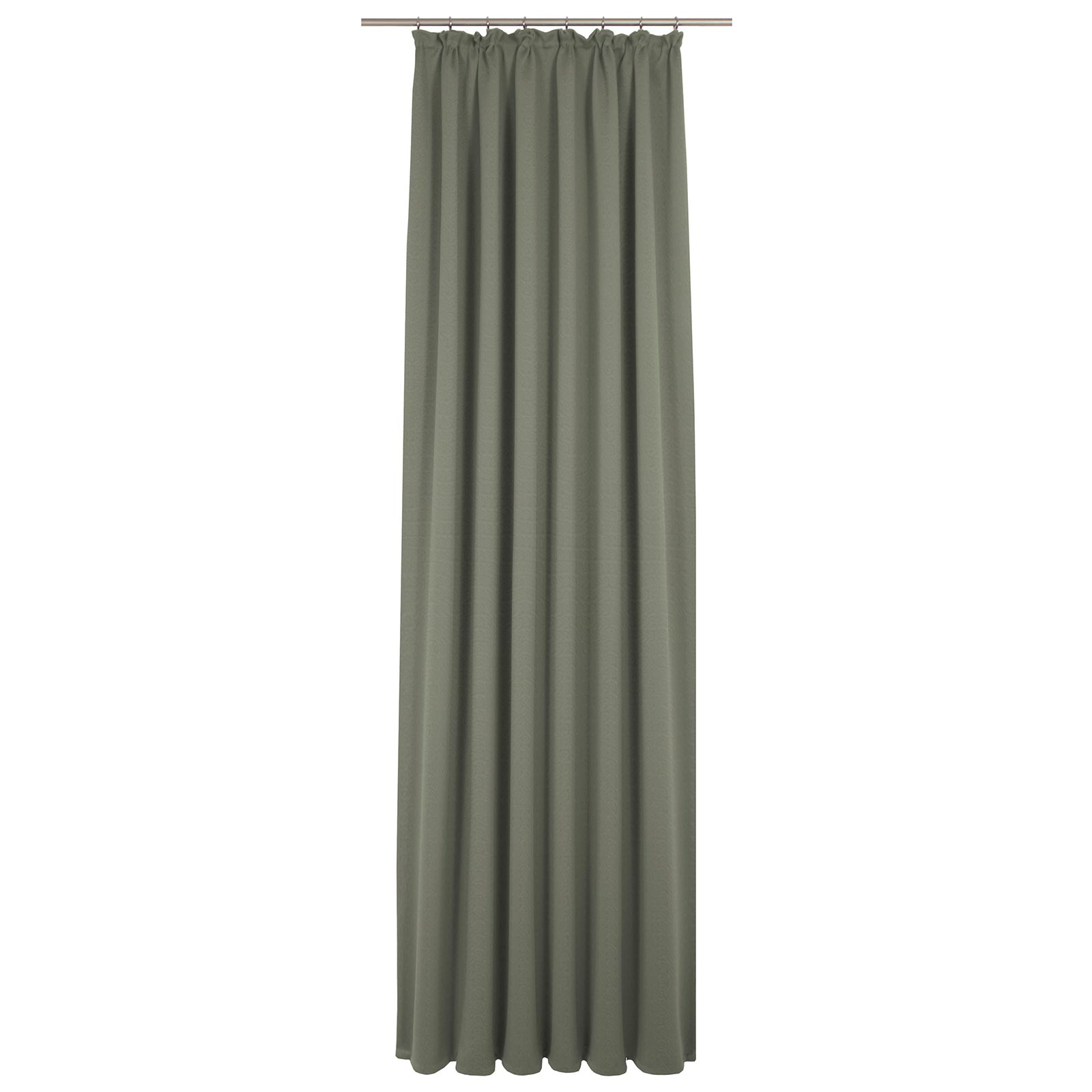 Einzelschal UNI COLLECTION - olivgrün - mit Kräuselband - 145x145 cm