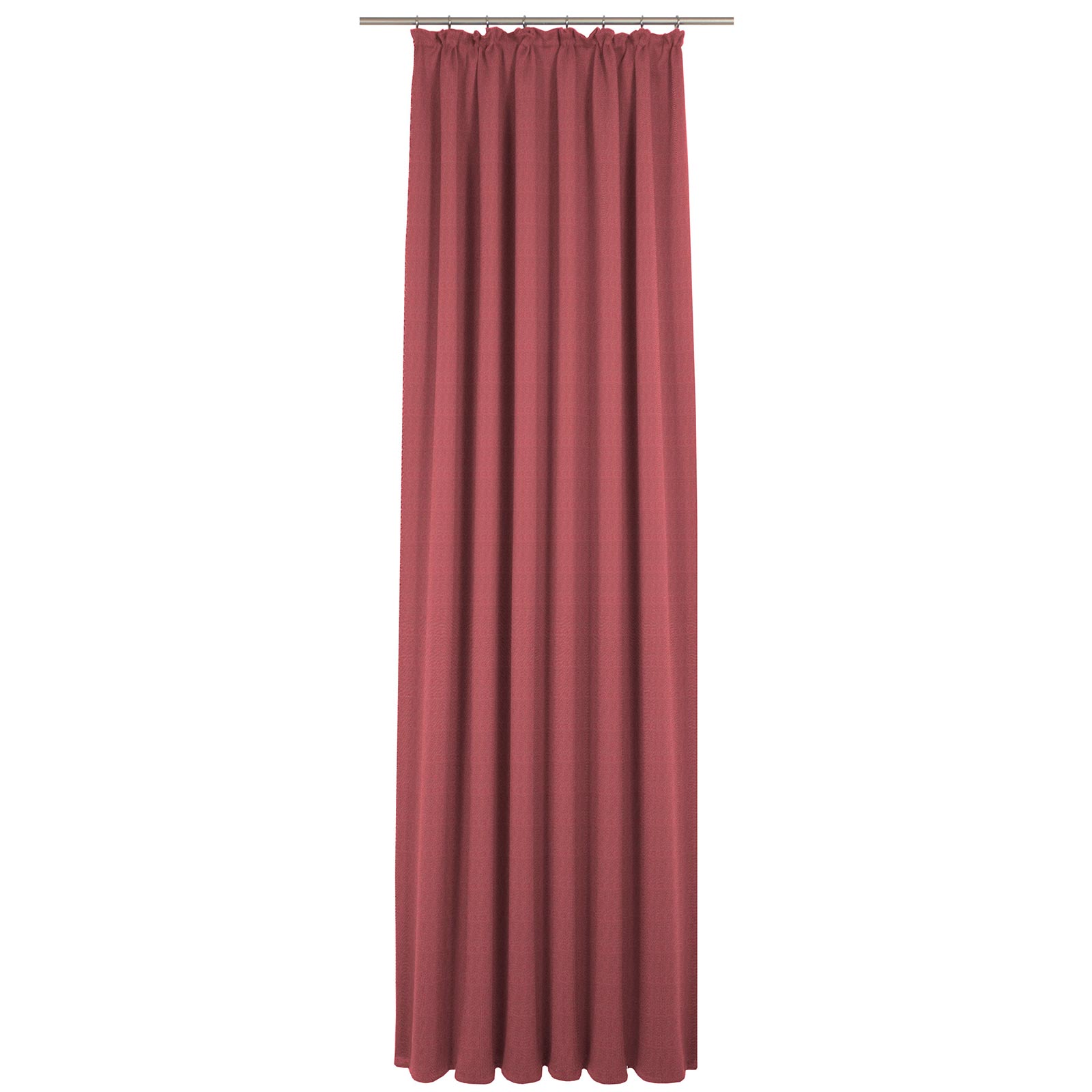 Einzelschal UNI COLLECTION - rot - mit Kräuselband - 175x145 cm