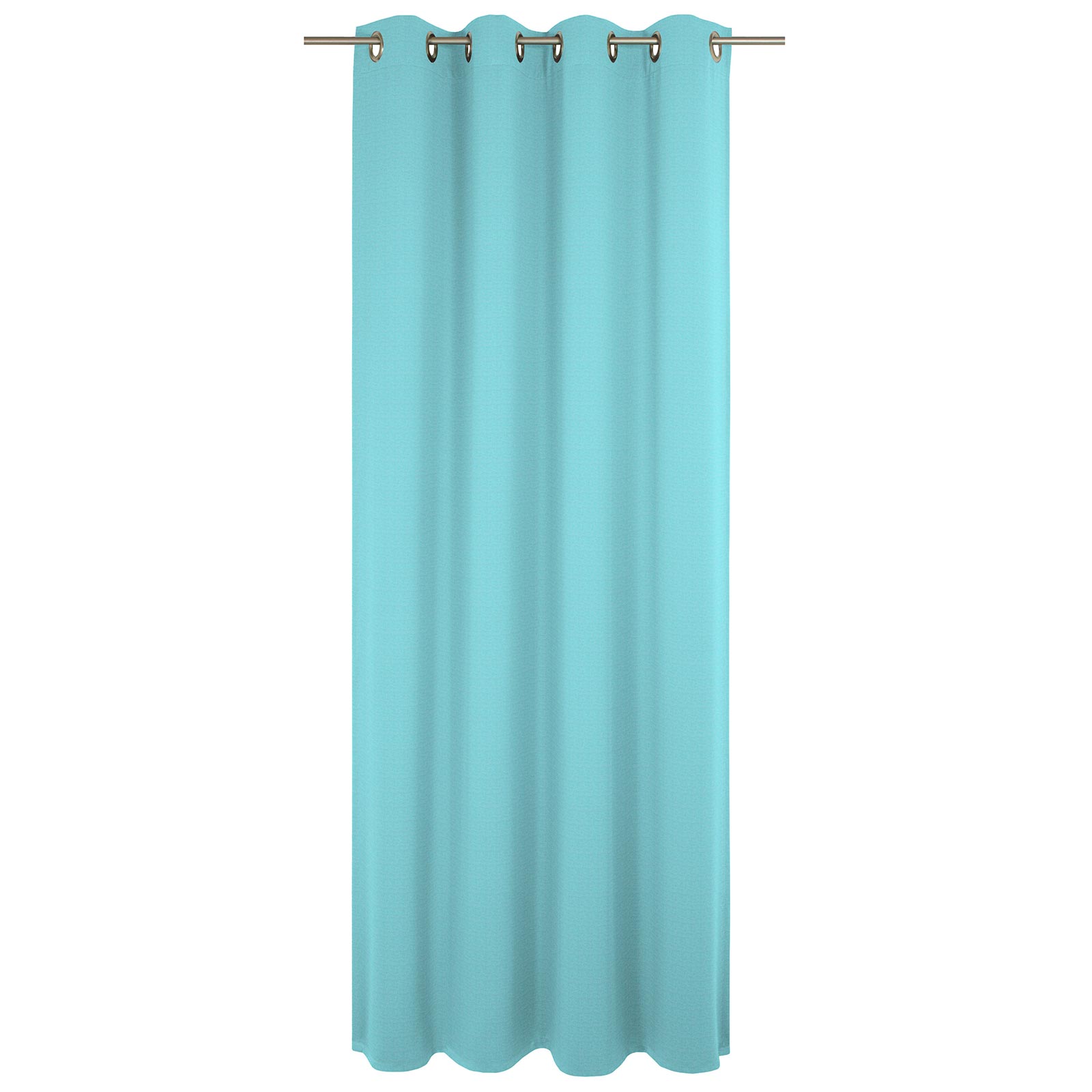 Einzelschal UNI COLLECTION - türkis - mit Ösen - 225x145 cm