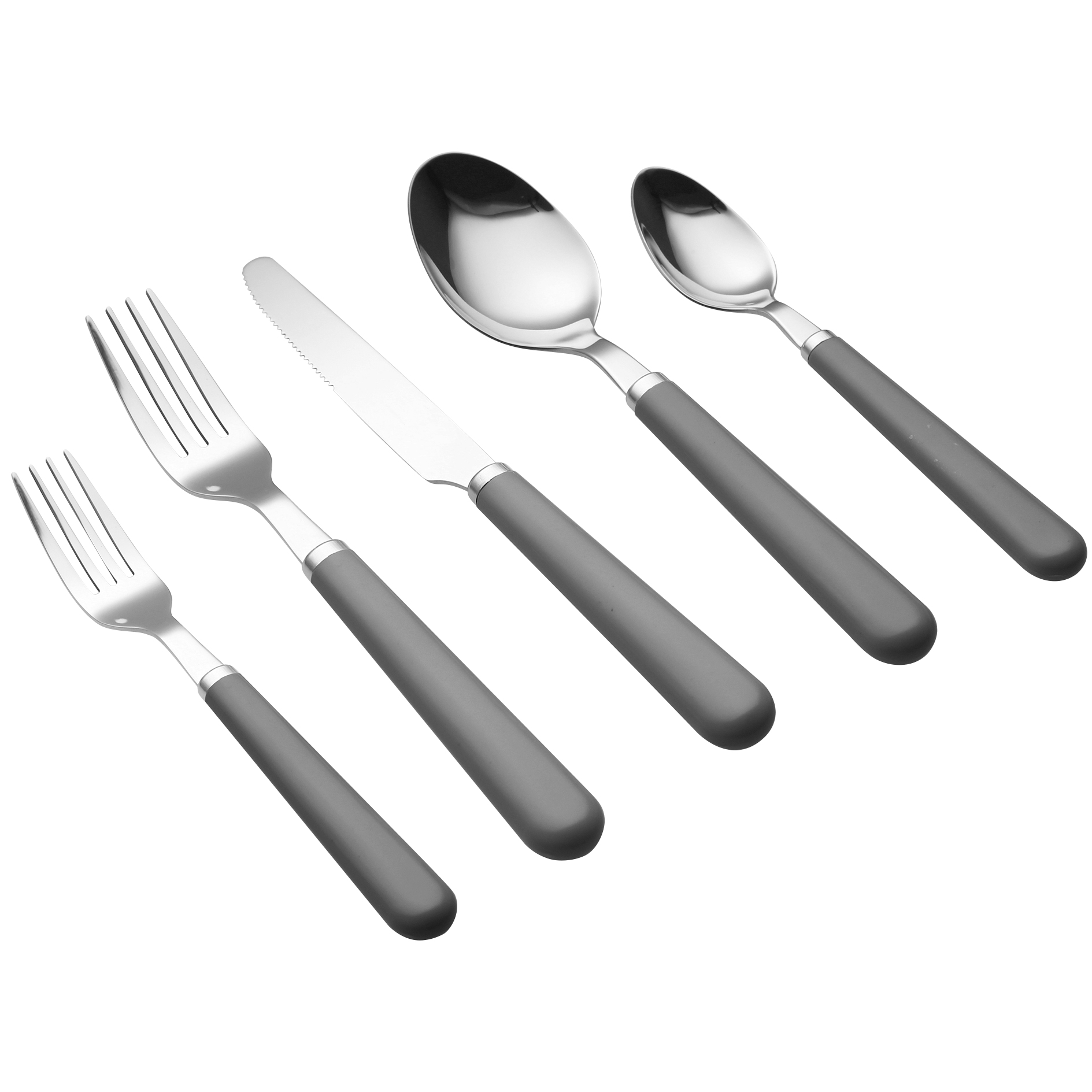 ELLA@home Besteck-Set - grau - Edelstahl - 20 Teile