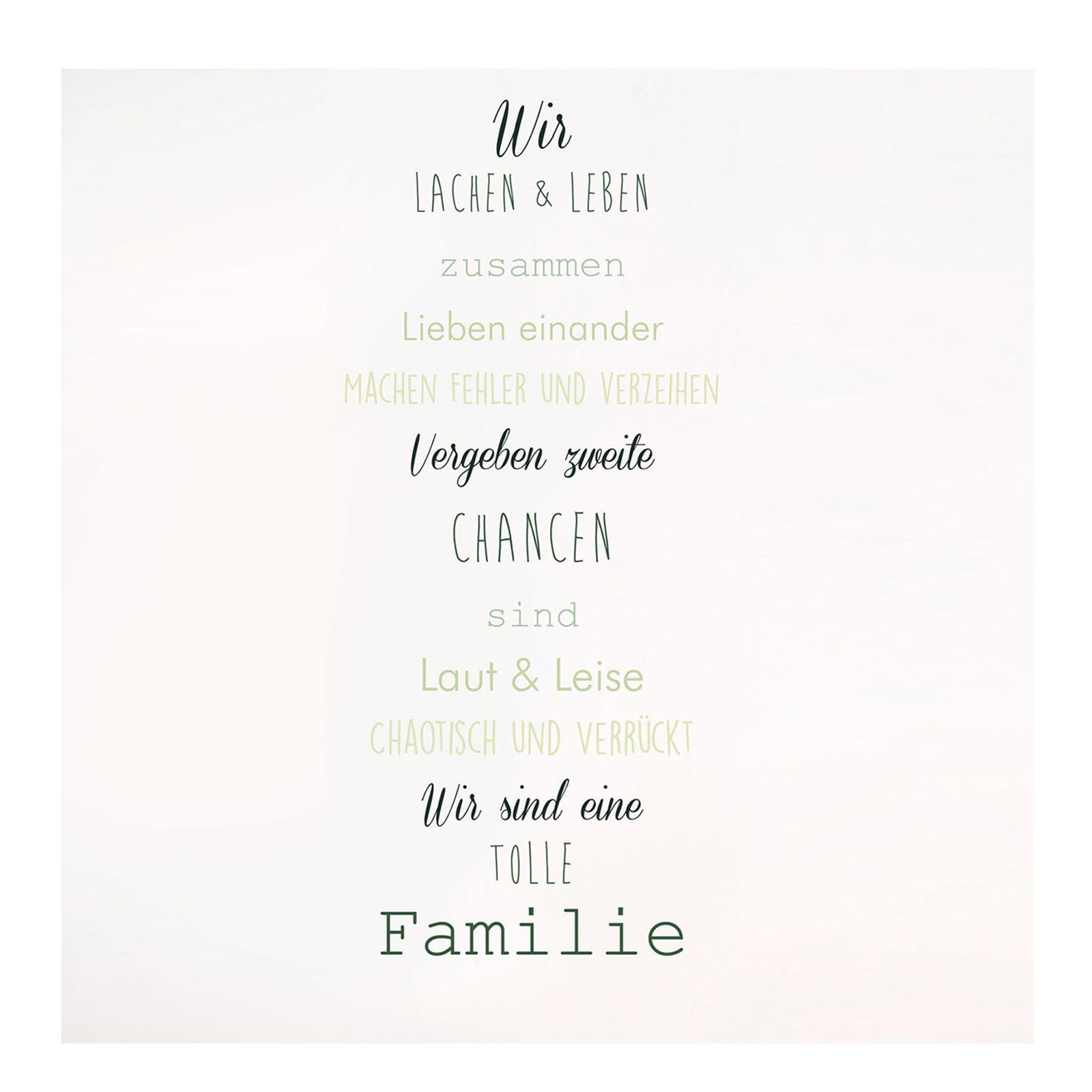 ELLA@home Wandtattoo - Spruch - Familie - selbstklebend