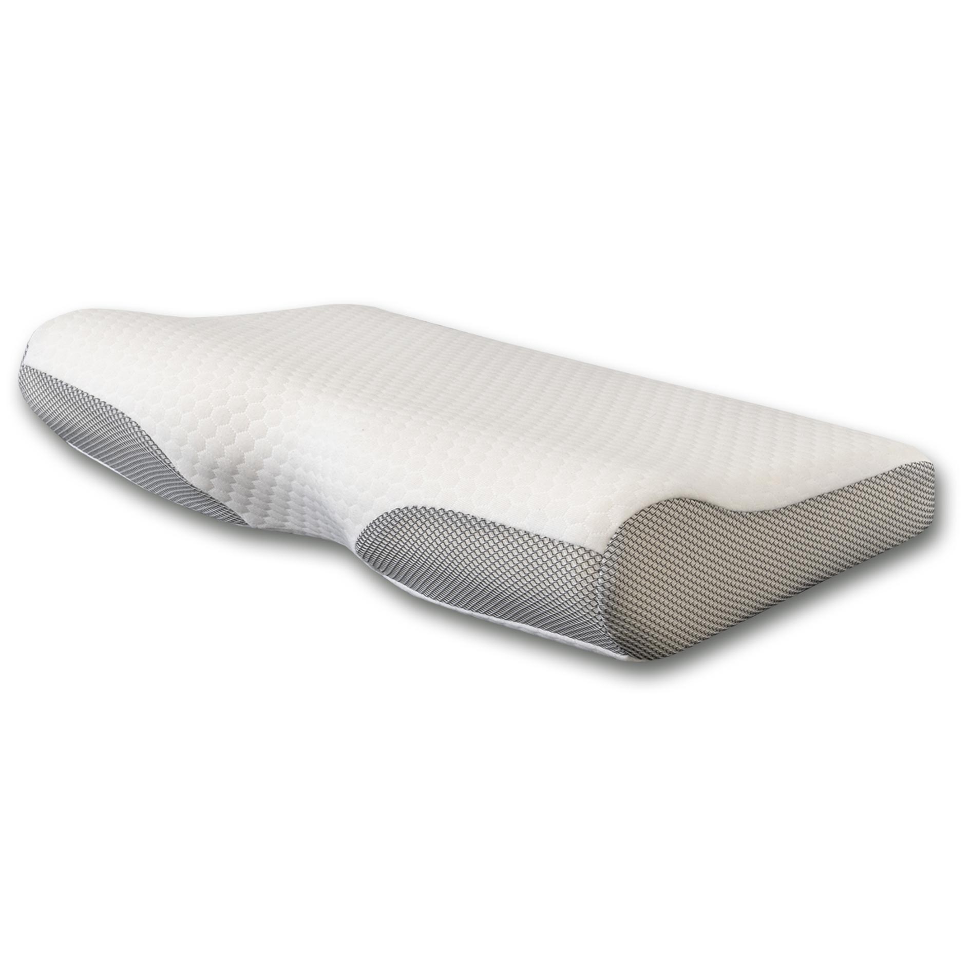 ergonomisches Multifunktionskissen - weiß-grau - Memory-Schaum
