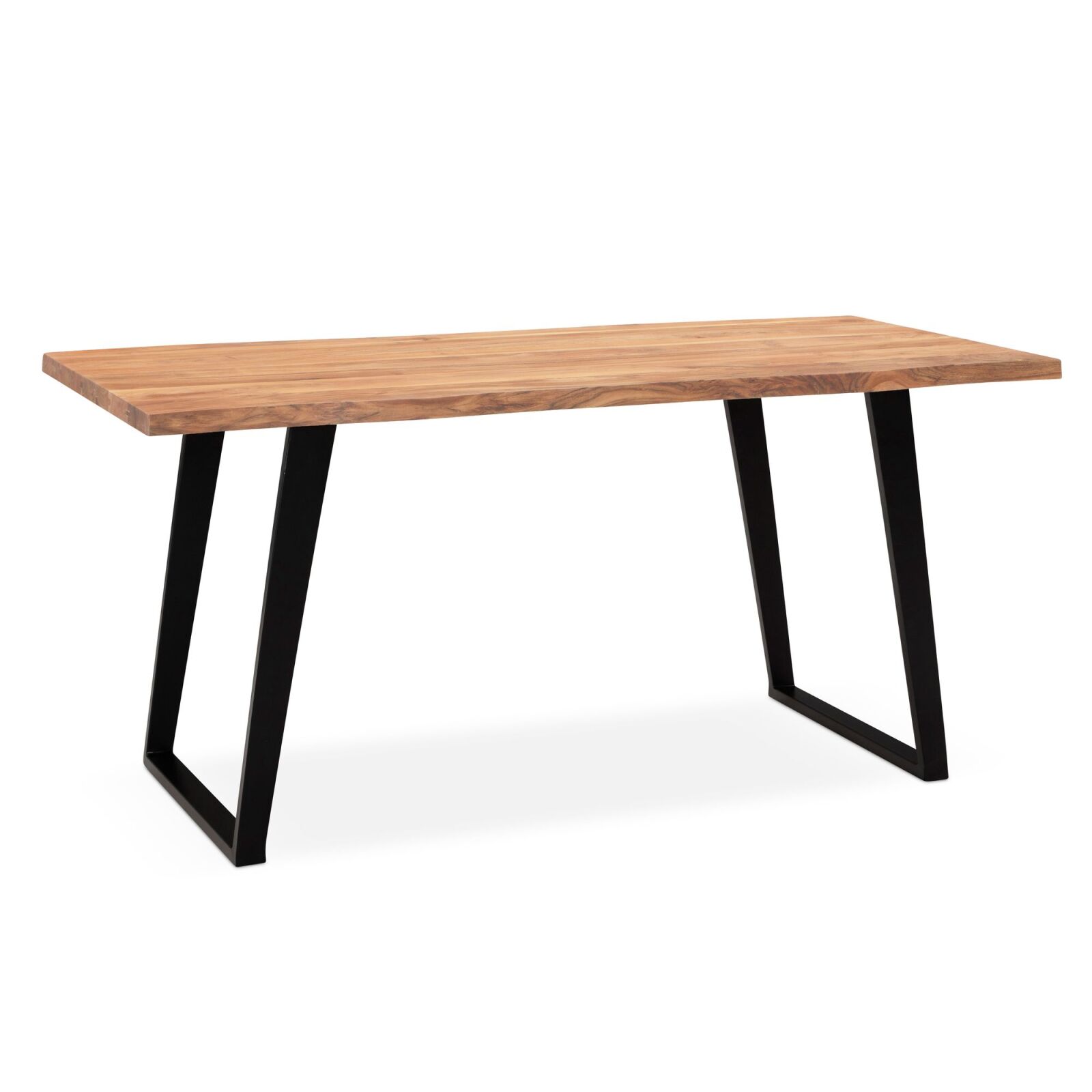 Esstisch - Akazie Massivholz - U-Beine schwarz - 200x100 cm