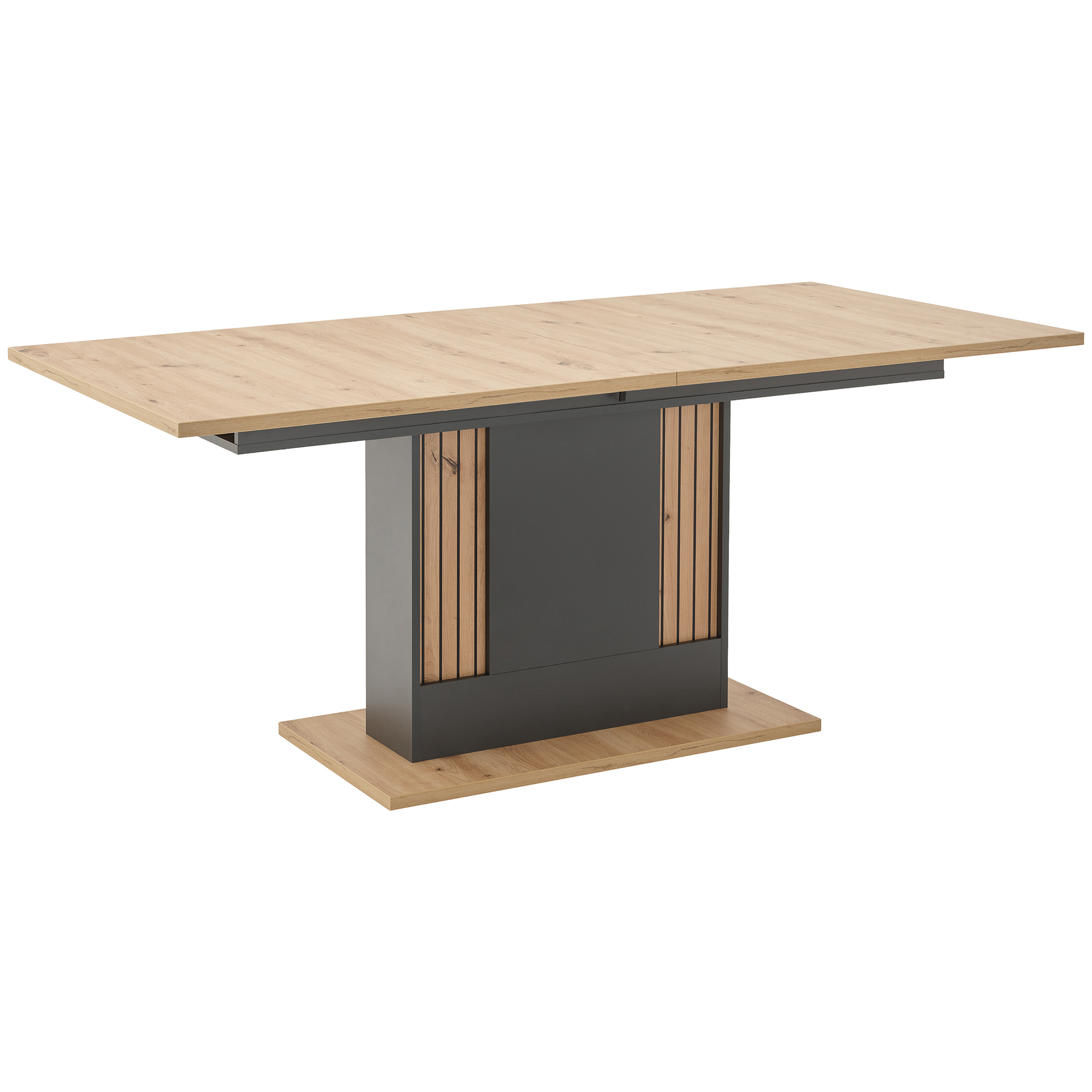 Esstisch - anthrazit - Artisan Eiche - ausziehbar - 180-220 cm