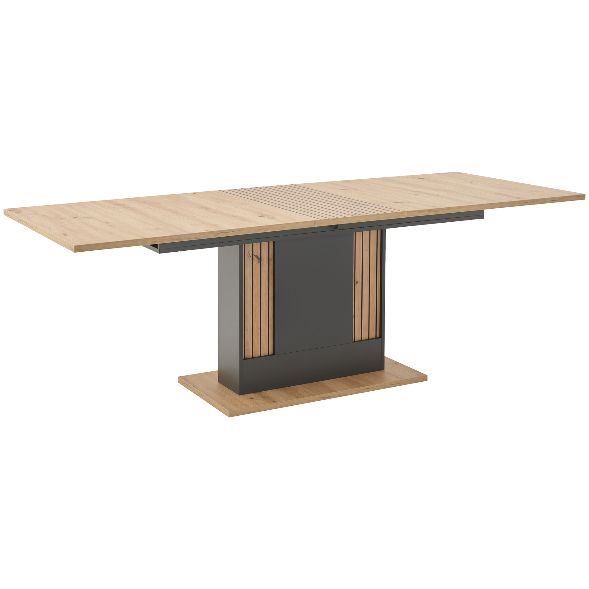 Esstisch - anthrazit - Artisan Eiche - ausziehbar - 180-220 cm