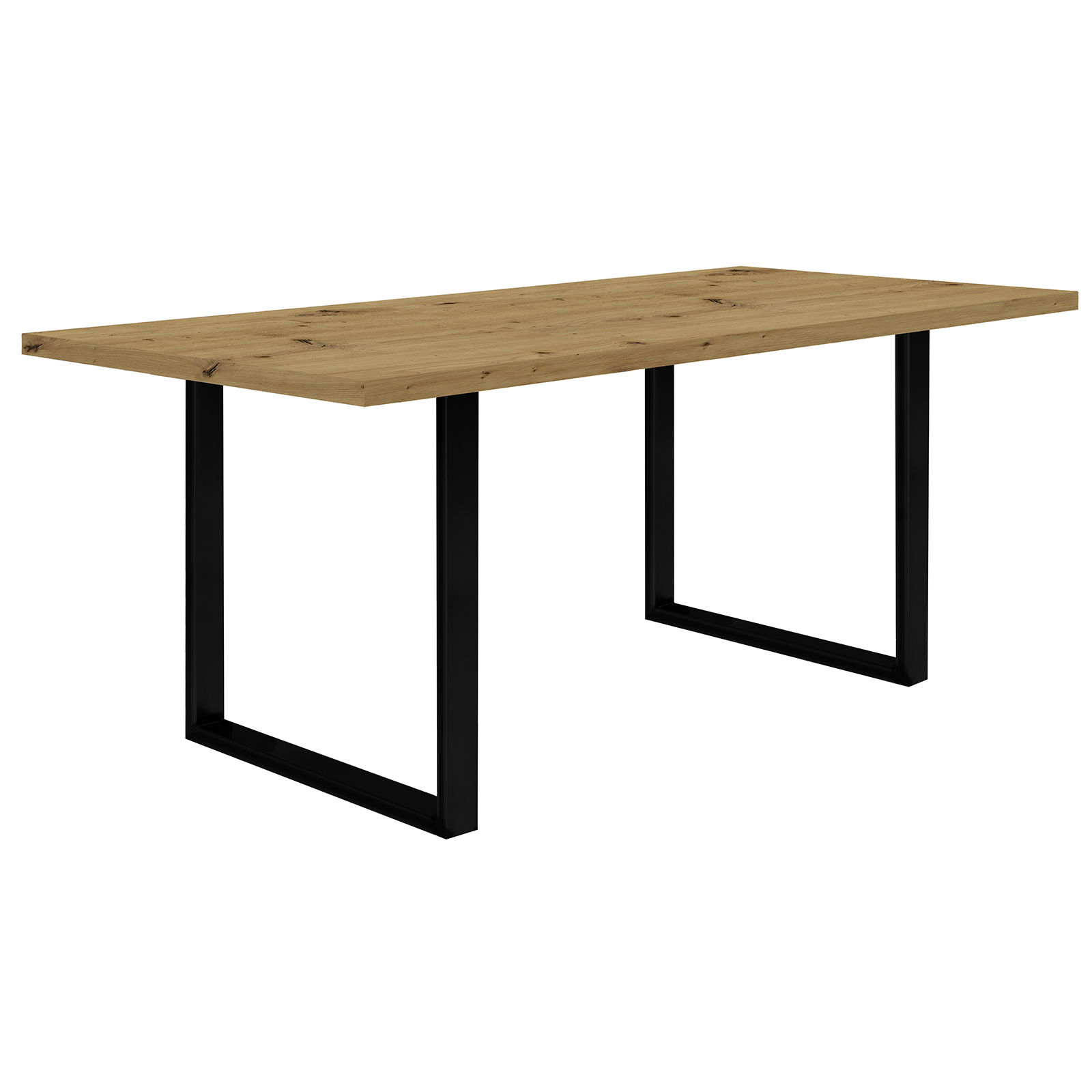 Esstisch - Artisan Eiche - schwarz - 180x90 cm