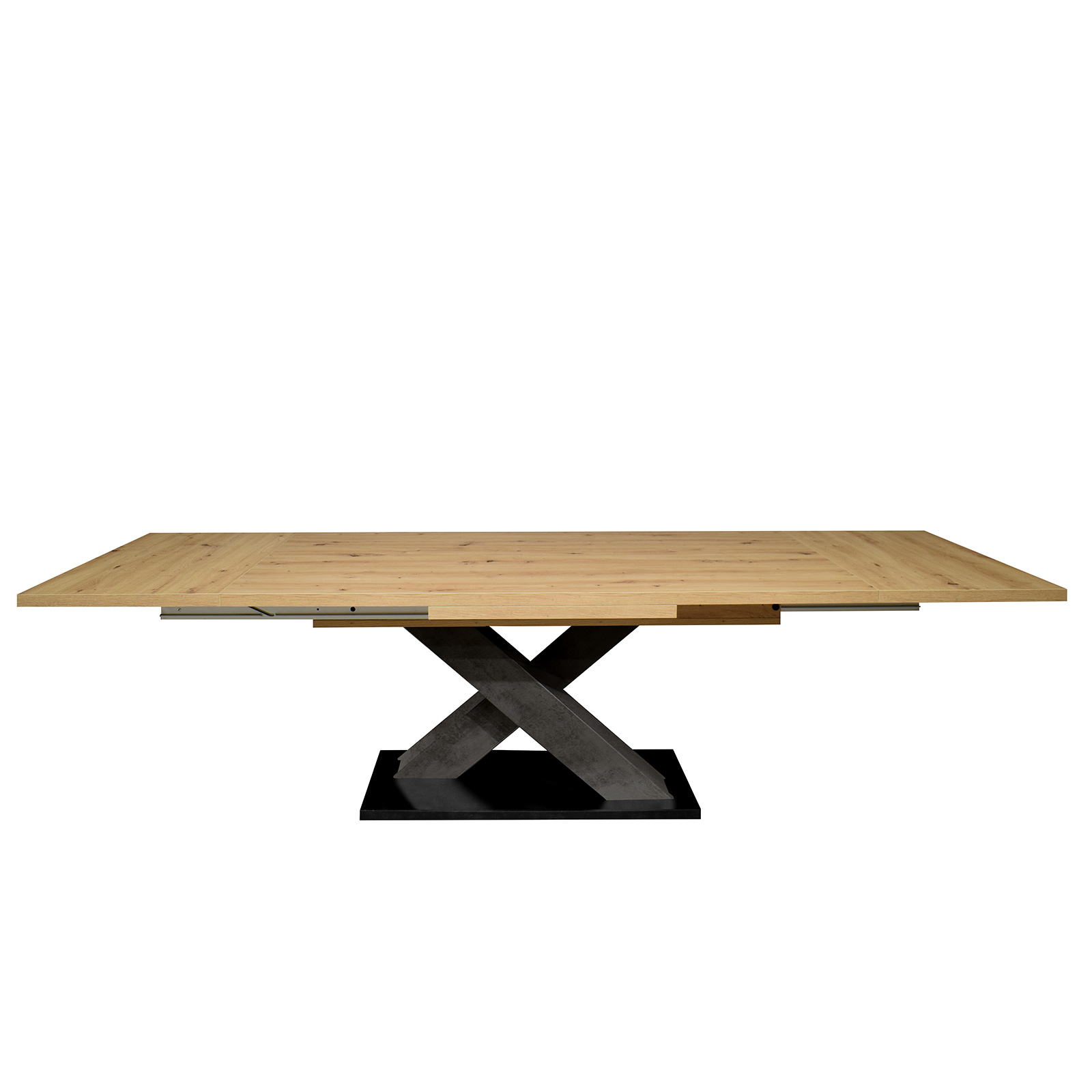 Esstisch - Asteiche - graphit - ausziehbar - 180 cm