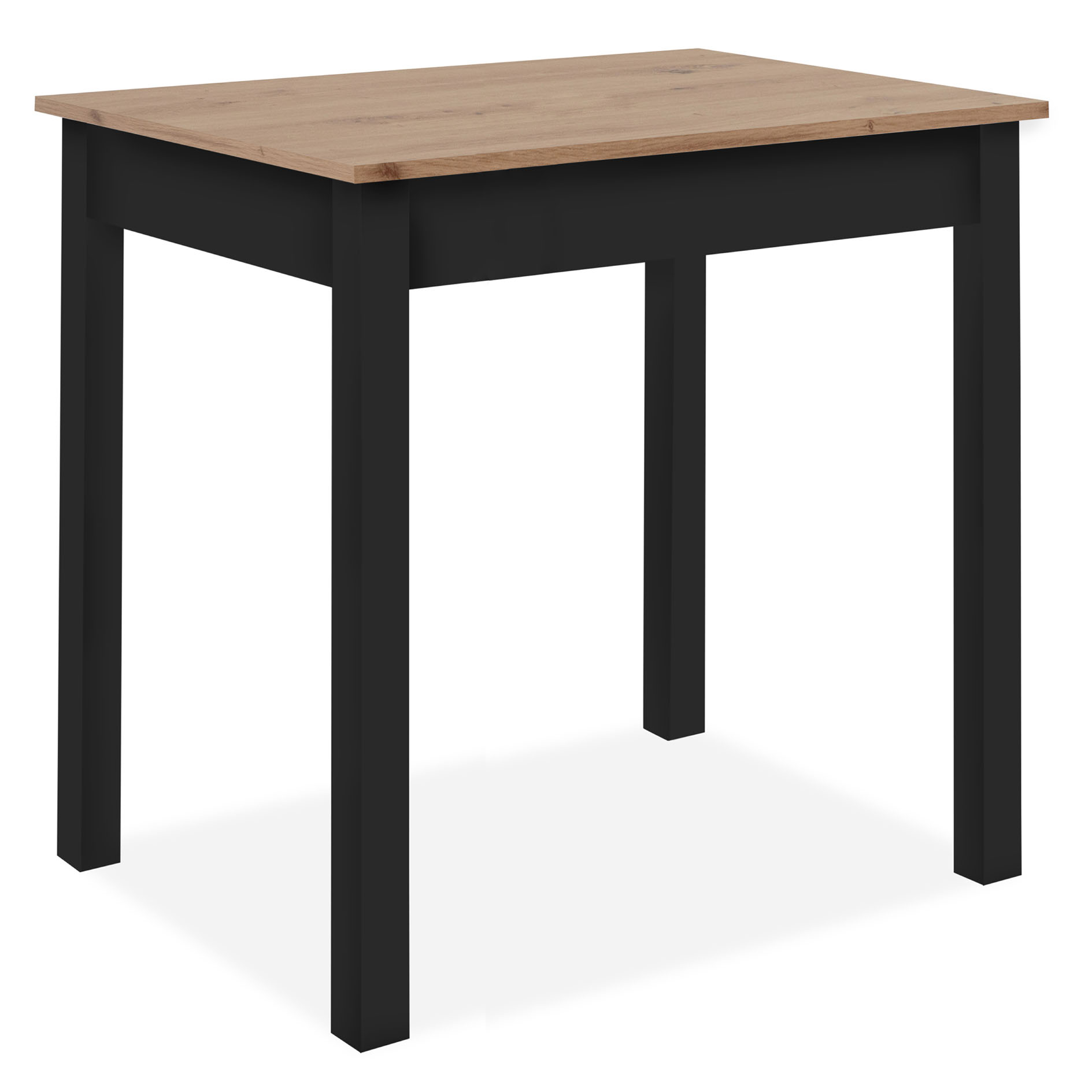 Esstisch CAPRI - Artisan Eiche - schwarz - 110x67 cm