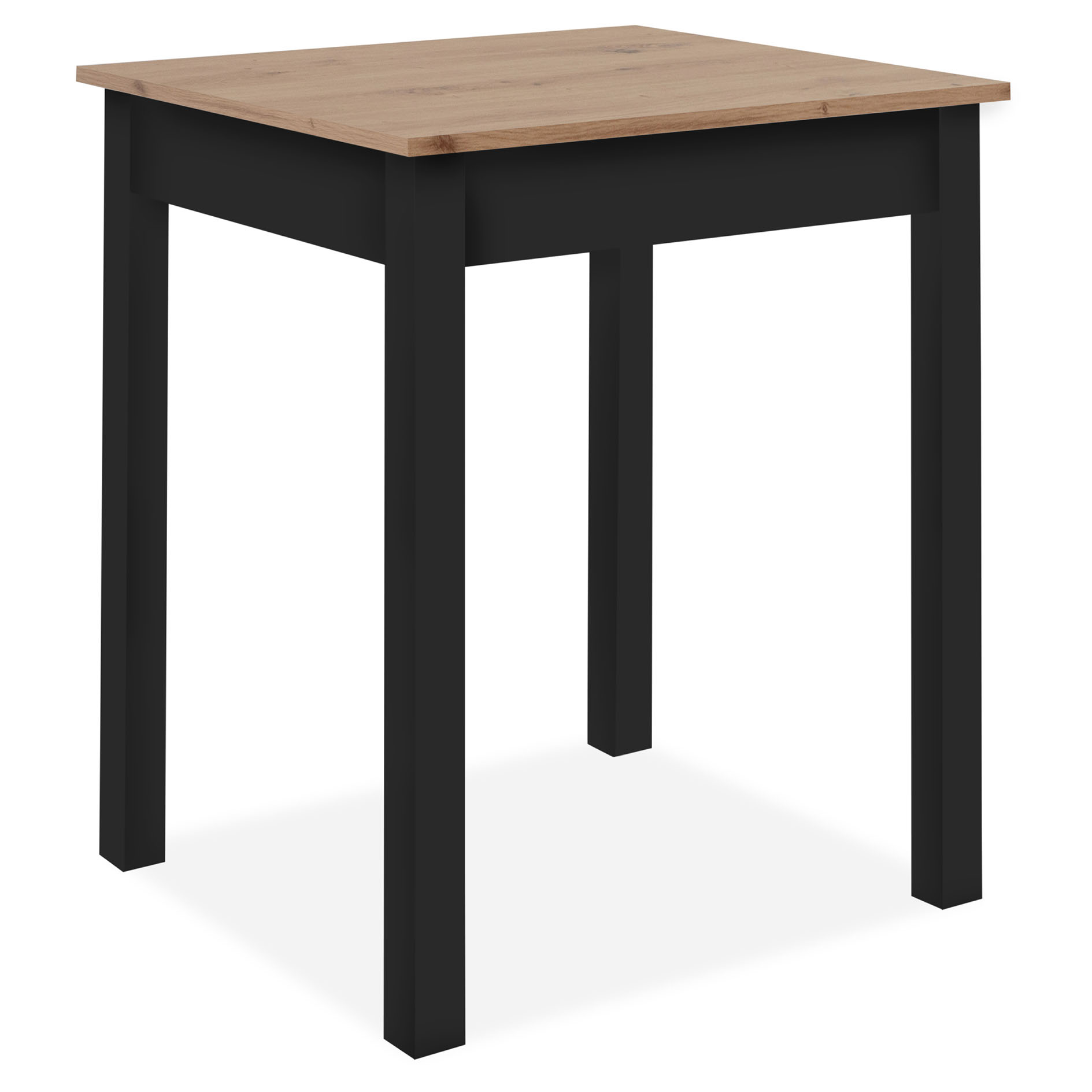 Esstisch CAPRI - Artisan Eiche - schwarz - 60x67 cm