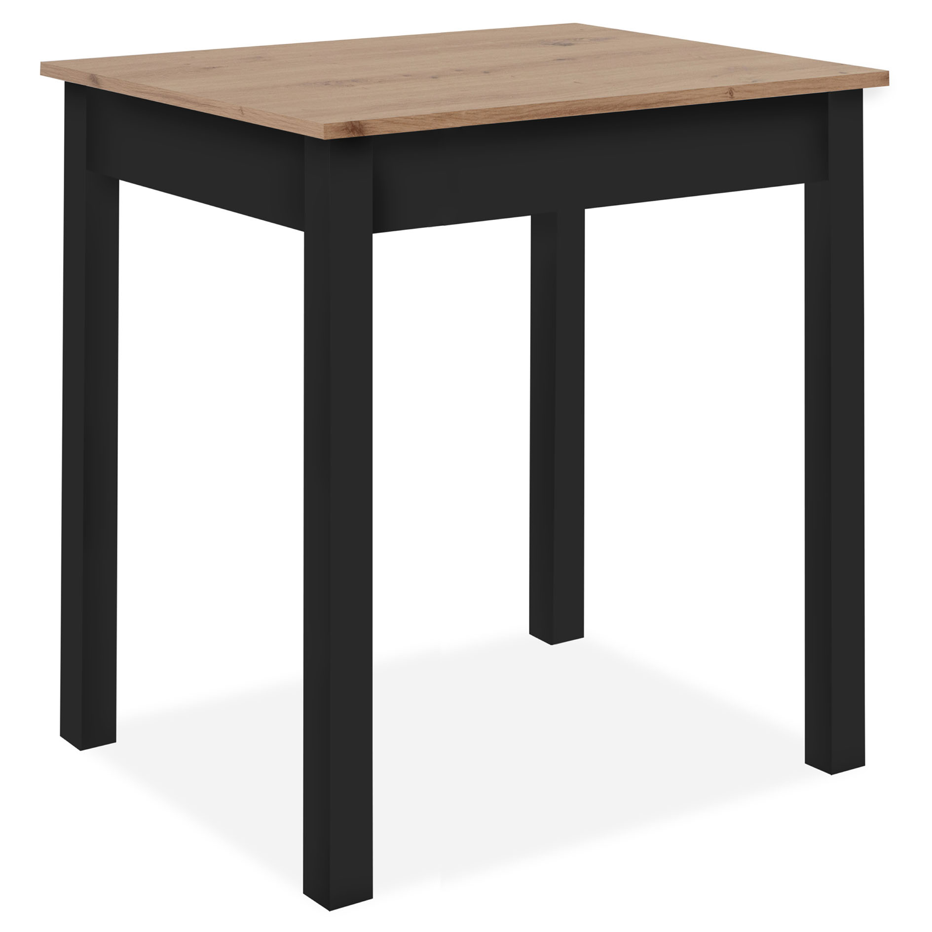 Esstisch CAPRI - Artisan Eiche - schwarz - 90x67 cm