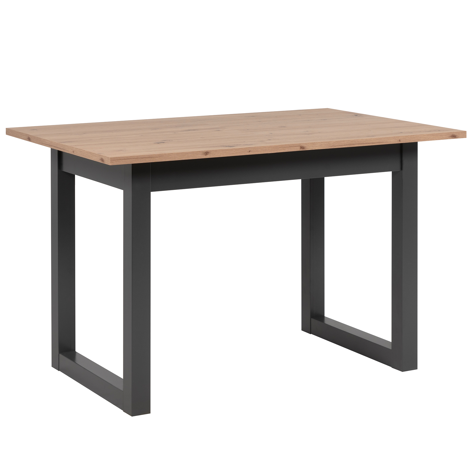 Esstisch DENVER - Artisan Eiche - anthrazit - 120-160x80 cm