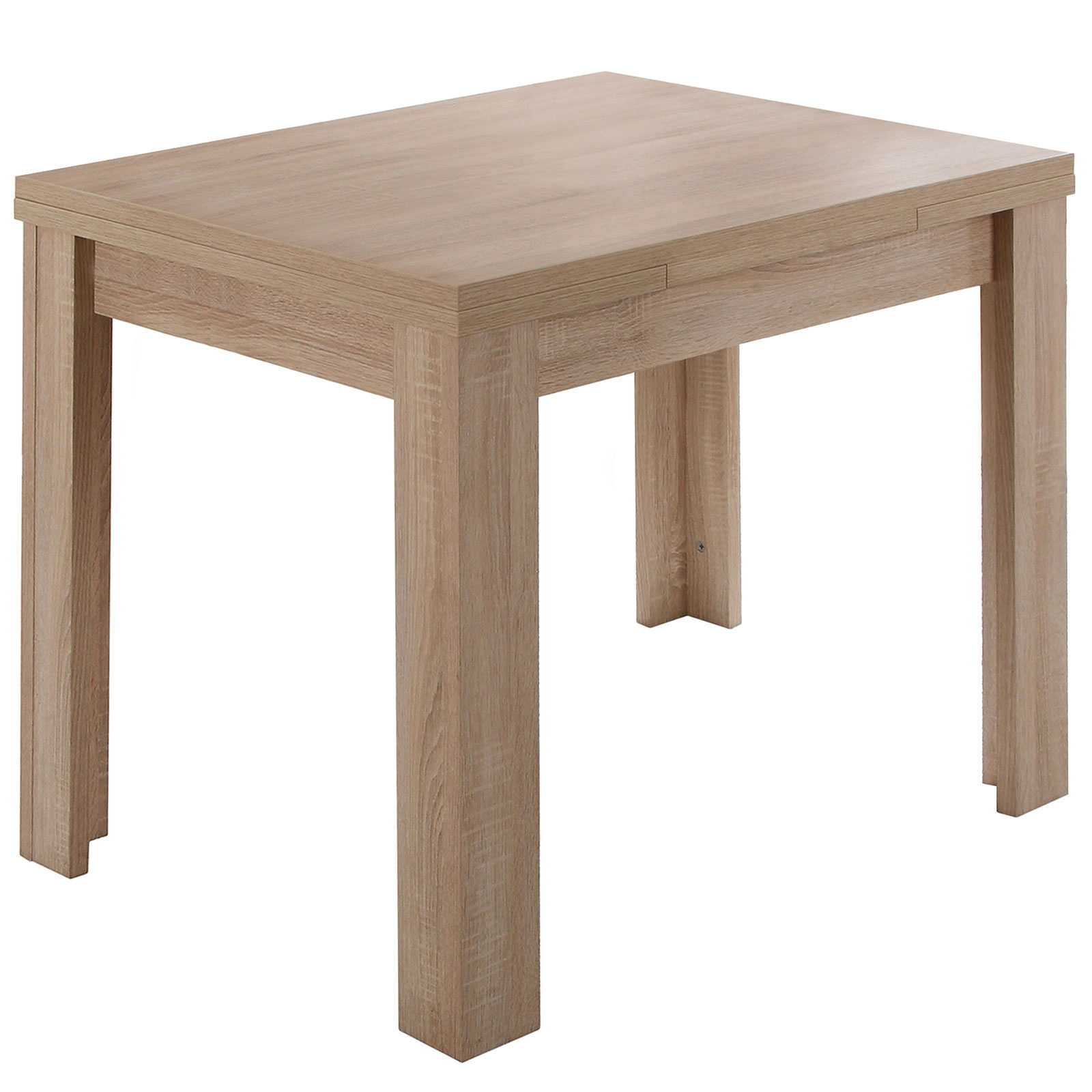 Esstisch - Eiche sägerau - ausziehbar - 80 cm